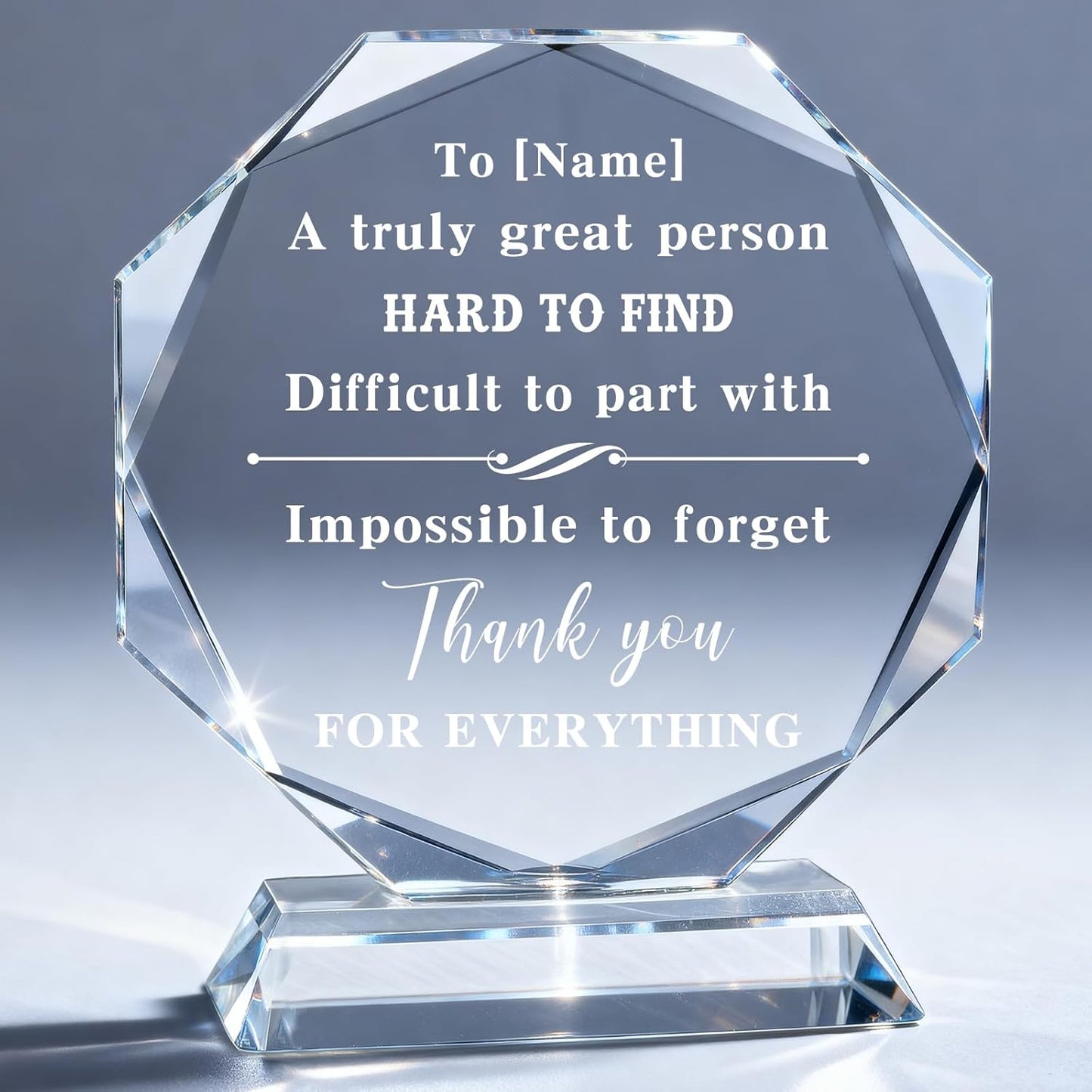 Custom Crystal Awards and Trophies – Personalized Engraved Glass Plaques for Employee Recognition, Appreciation, Farewell, Retirement, Coworker Gifts, Sports Achievements