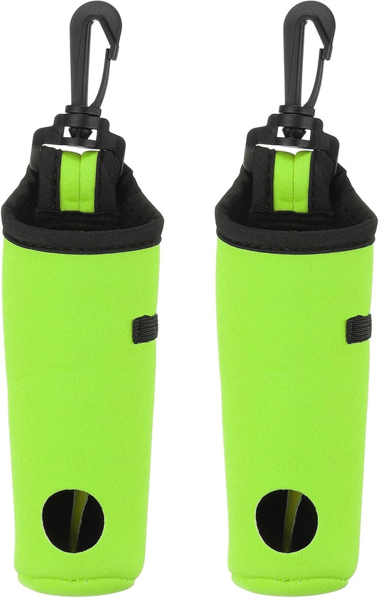 uxcell Golf Ball Carry Bag, Waist-Mounted Storage Bag Neoprene Golf Tee Holder Pouch with Lightweight Hook for Men and Women