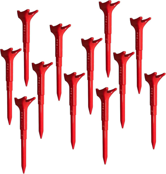 FIRE AWAY Premium Golf Tees, Reduced Ball Spin, Less Friction & Precision Height Markers for Perfect Trajectory, Made of Special Unbreakable Plastic Nylon Blend