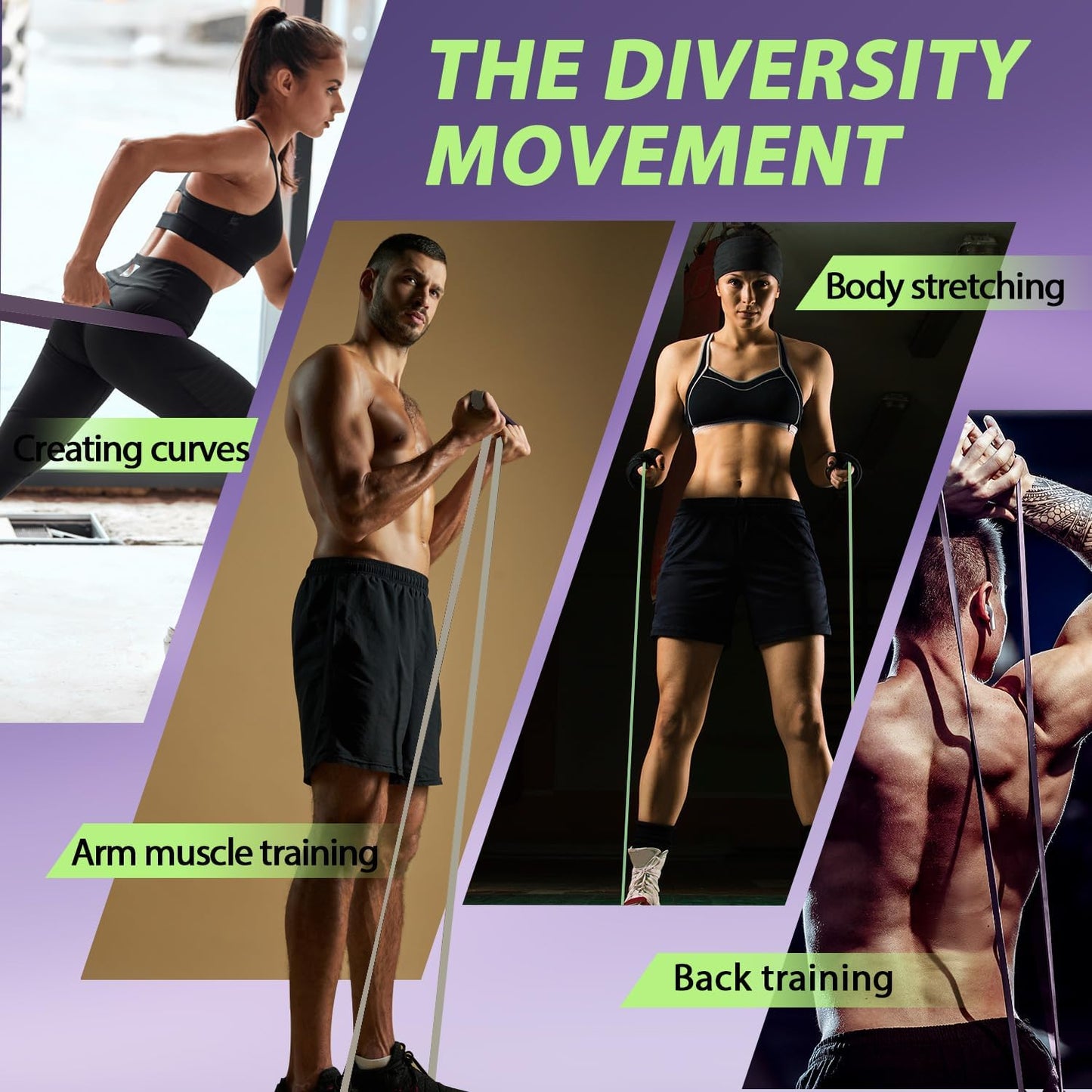 LEEKEY Resistance Bands, Exercise Bands with Handles,Pull Up Assist Bands - Band Set with Door Anchor - Bands for Working Out,Band for Men and Women Fitness Training,Home Workouts