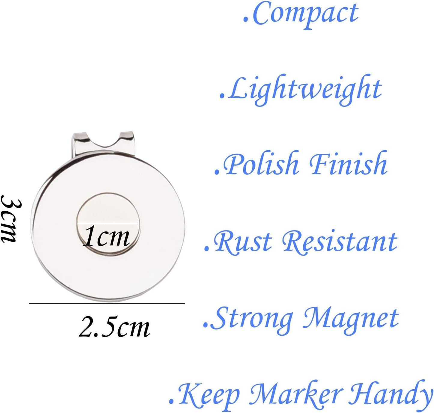 Magnetic Golf Hat Clips Ball Marker Holder for Golf Gloves Hats Bags Caps Visor Belt