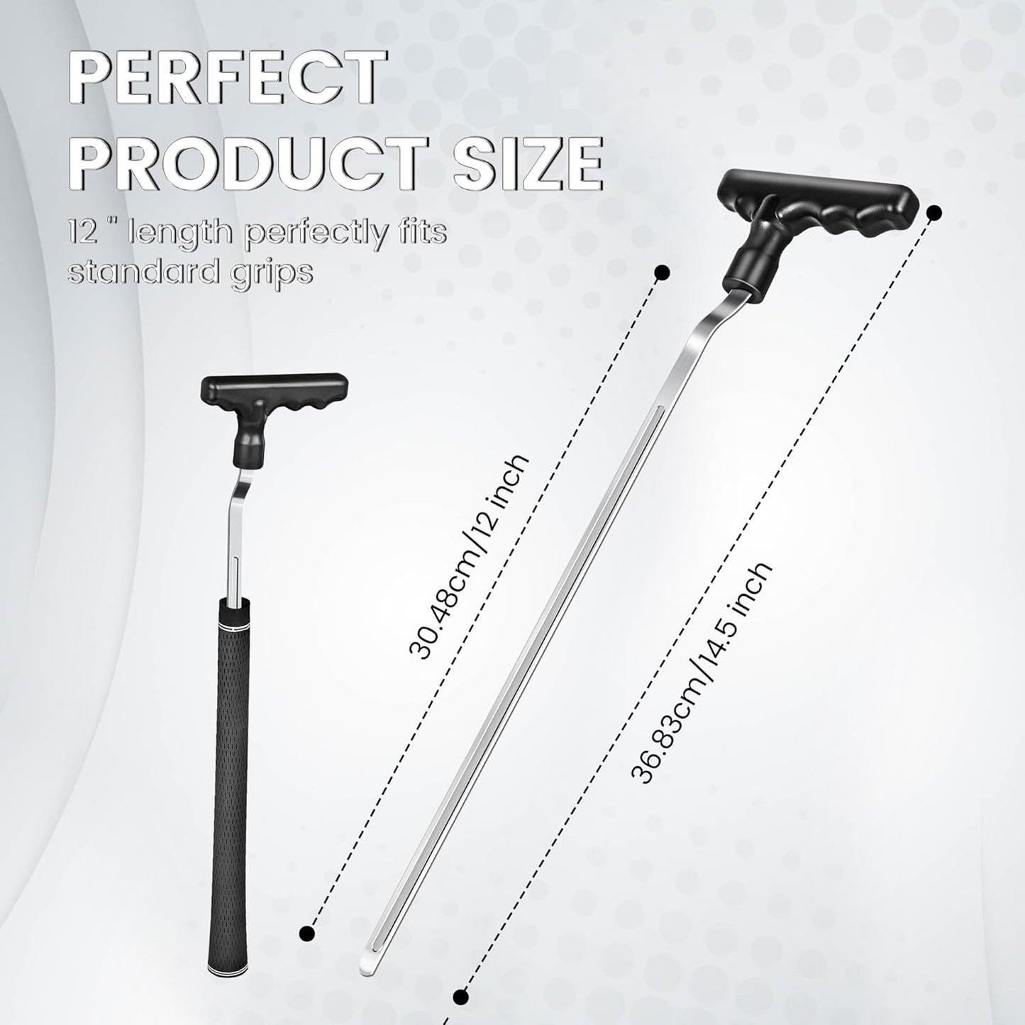 Golf Grip Removal Tool, 12" V-Groove Grip Remover Saver Gripping Tool,High-Carbon Steel Golf Club Grip Remover Tool,Golf Gifts for Men