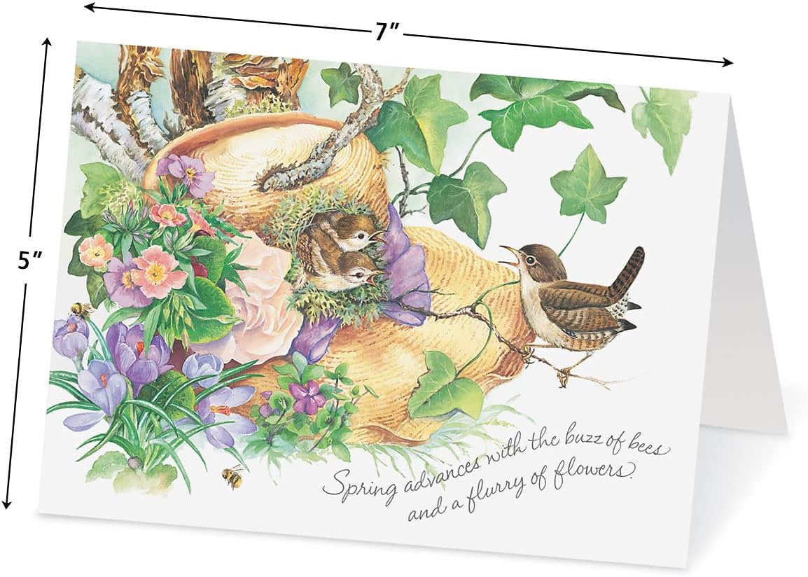 Current Nature's Serenade Religious Thinking of You Friendship Greeting Card Set - Value Pack of 20 Cards With White Envelopes for Friends & Family, 10 Designs, Large 5" x 7" Assortment