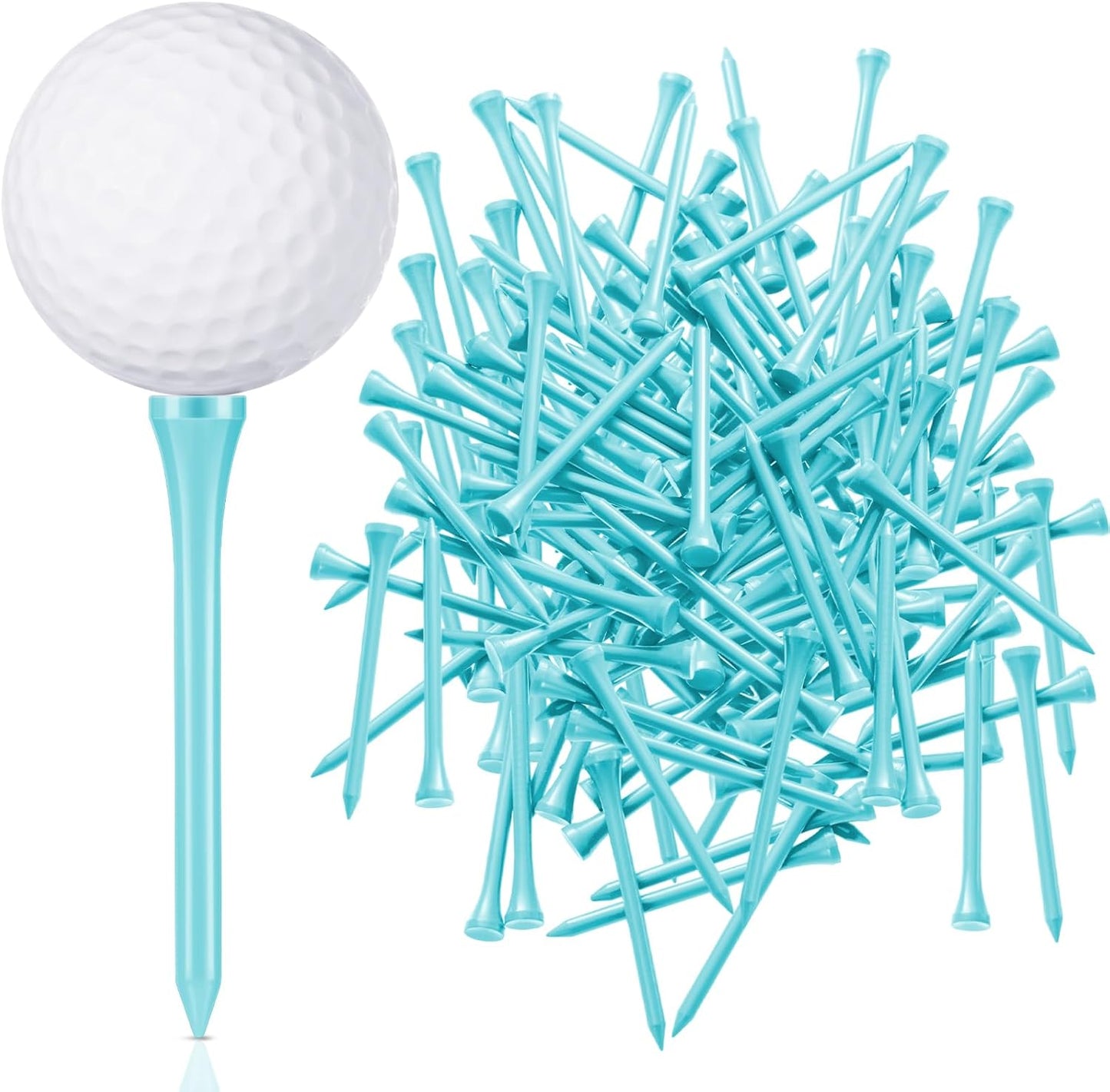 Jenaai 200 Pcs Golf Tees Bamboo Golf Tees Professional Golf Tees Bulk for Women Golf Club Accessories