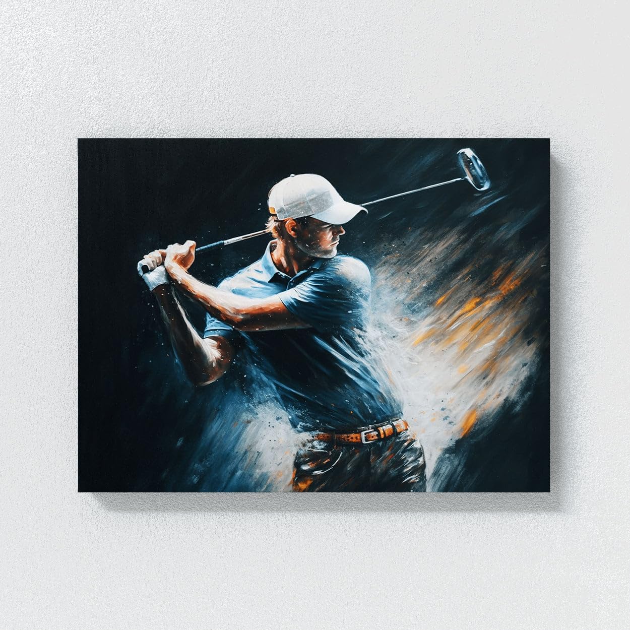 Sense Canvas Golf Golfer Motion Blur 8 Canvas Art - Home Decor Wall Art Print Poster Painting Large 40x30 / 0.75"