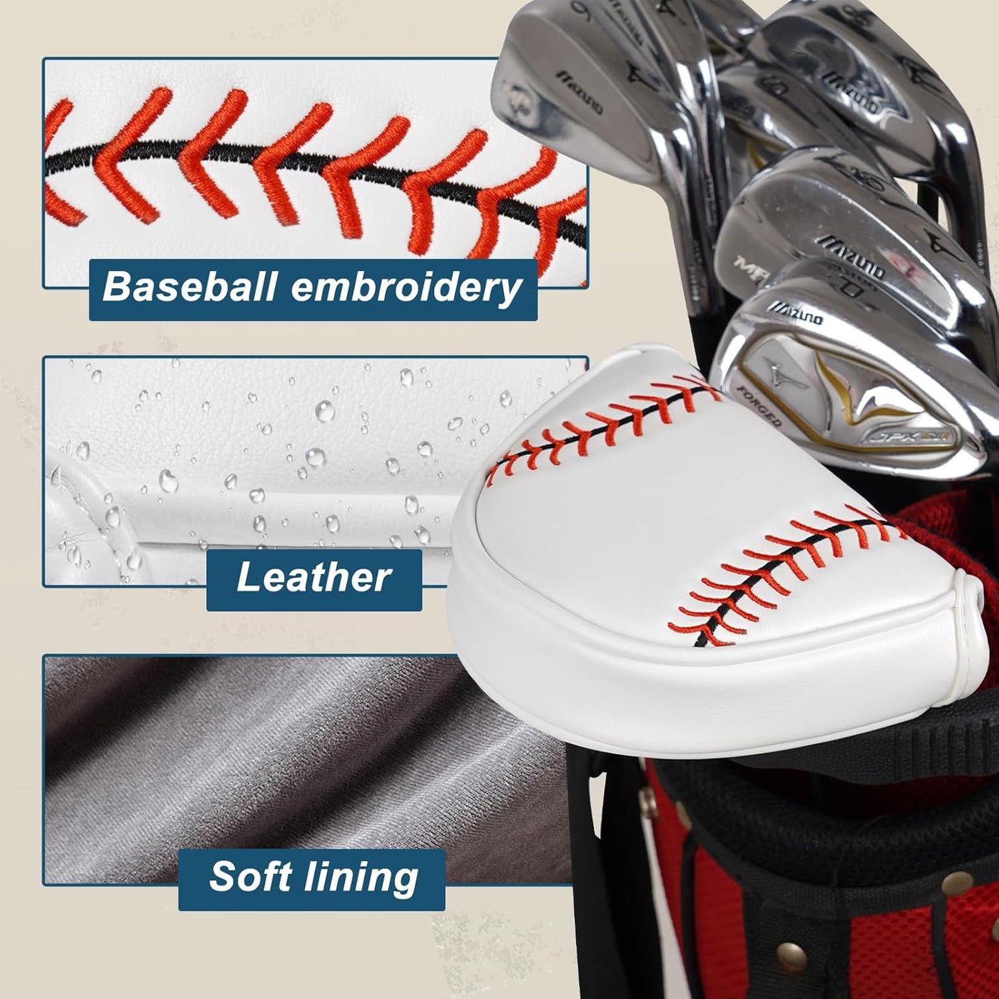 CRAFTSMAN GOLF USA America Mallet Blade Putter Cover Headcover for Scotty Cameron Odyssey LAB