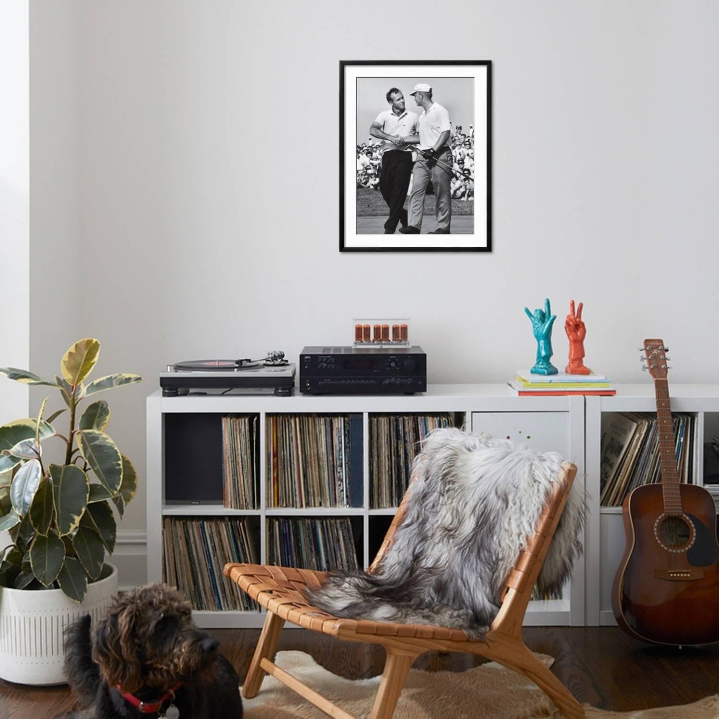 ART.COM Wall Premium Photographic Print Golfer Jack Nicklaus and Arnold Palmer During National Open Tournament on Black Frame by John Dominis, 23" x 29"