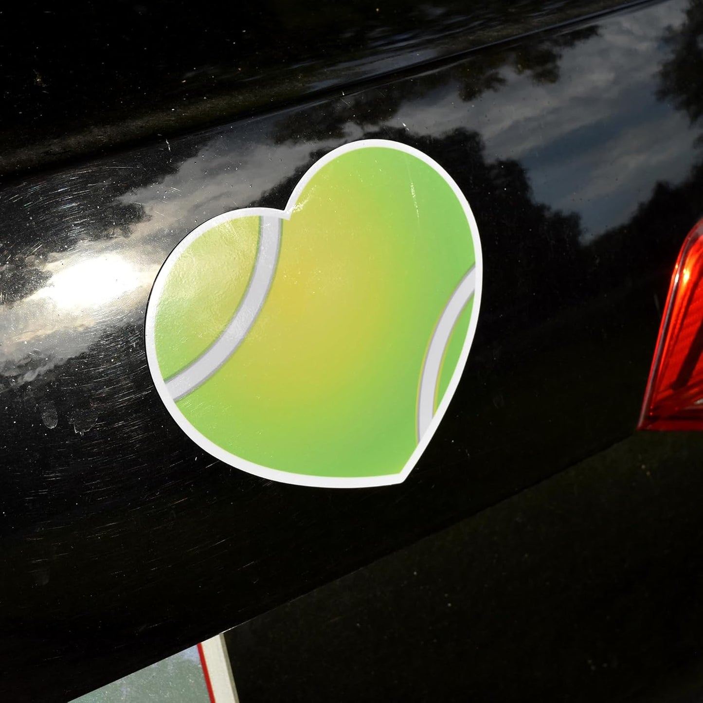 Tennis, Pickleball & Golf Decorative Magnets – Fun Sport-Themed Fridge Magnets, Locker Magnets, Car Magnets, Office Décor – Tennis Ball, Pickleball, Golf Ball & Heart Designs (Green Tennis Ball Heart)