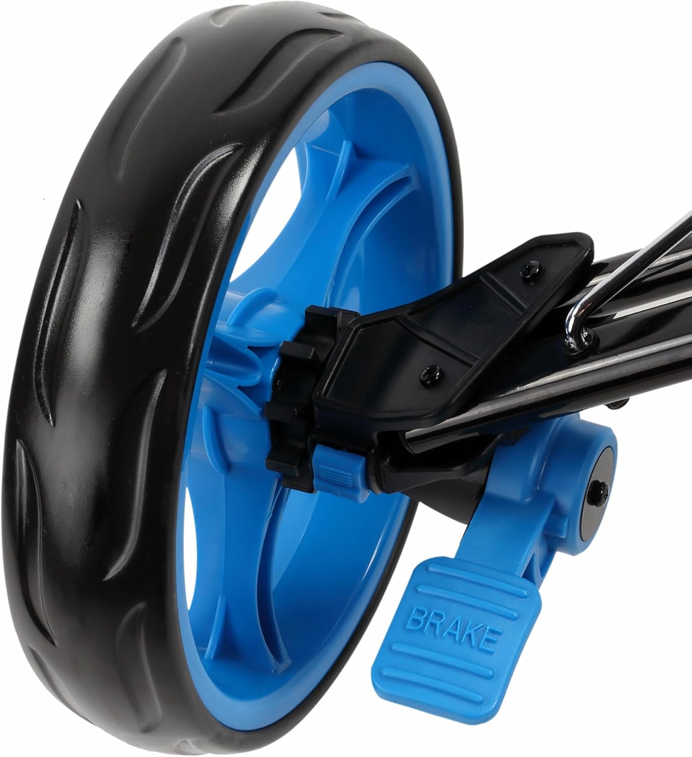 Folding Golf Push Cart 4 Wheel with Foot Brake – 1-Second Open & Close Golf Bag Cart, Adjustable Handle, Ball-Bearing Wheels, Lightweight Aluminum Frame, Umbrella Holder Included