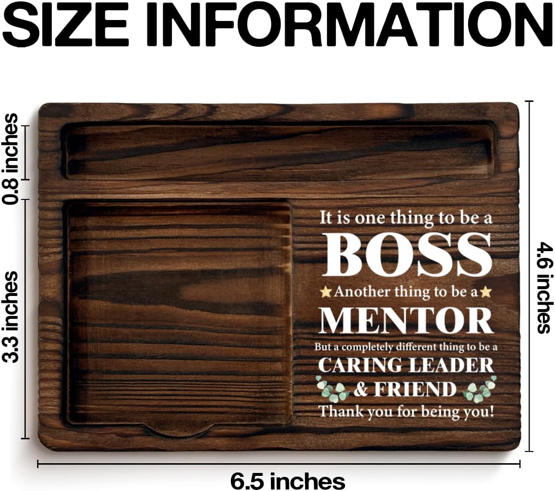 Boss Appreciation Gifts, Thank You Gifts for Bosses Leader Boss's Day Retirement Farewell Birthday, Best Boss Thank You Sticky Note Holder Office Decor