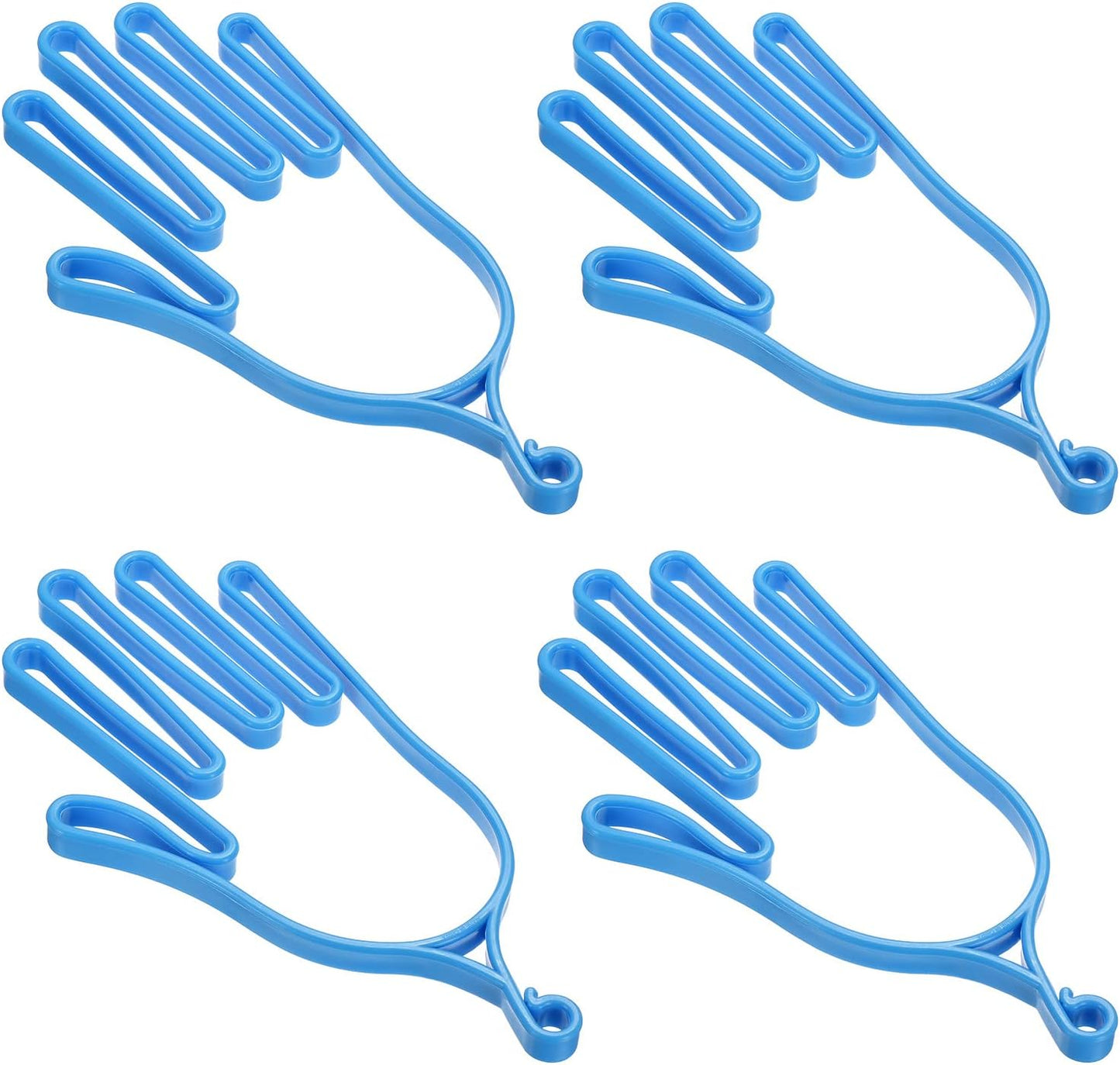 PATIKIL Golf Gloves Stretcher, 4 Pack Plastic Keeper Support Rack Holder Dryer Hanger Frame for Sports Gloves Maintenance, Blue