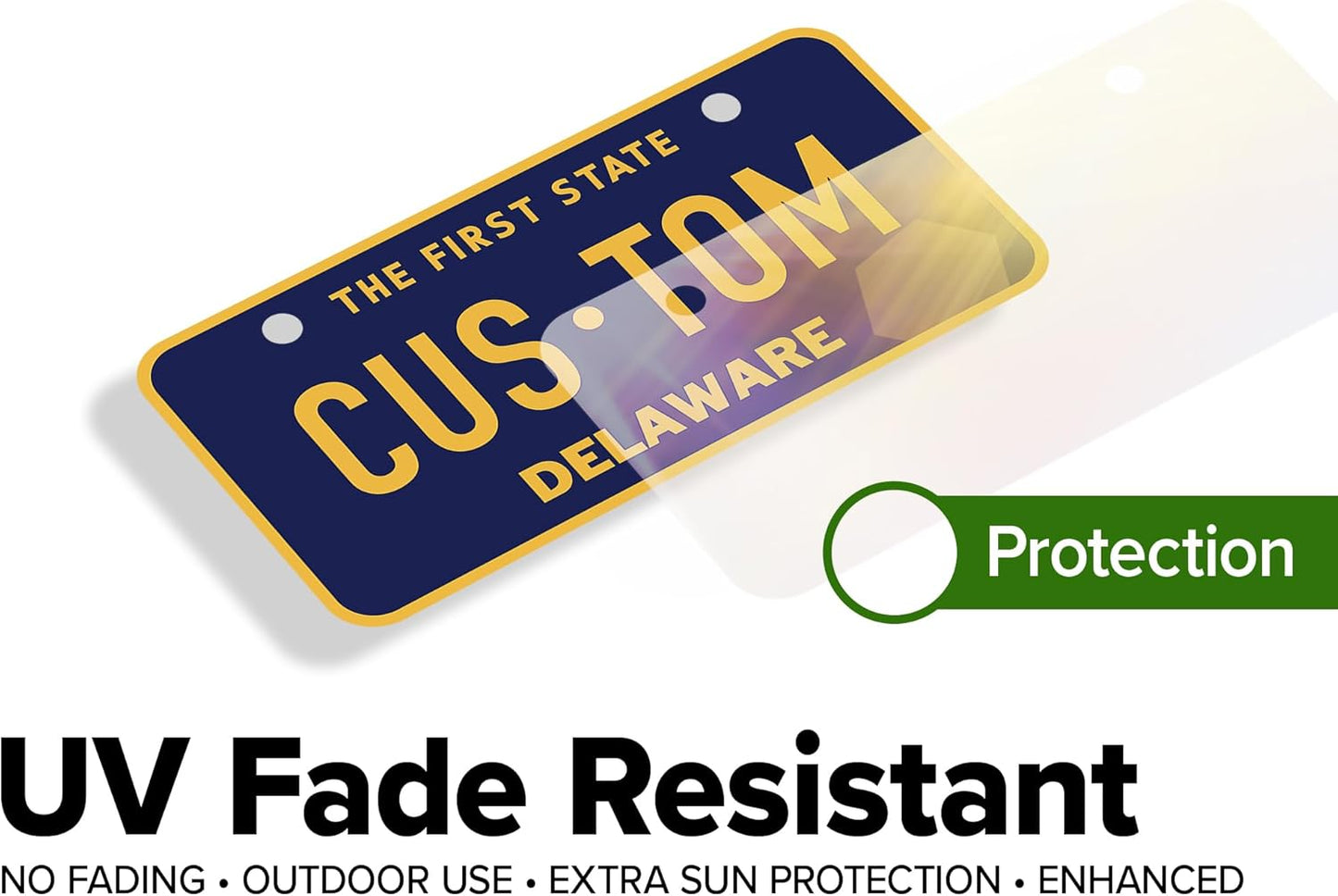 Mini License Plates, Personalized License Plates, Custom for Car, Bikes, ATV, Kids Car, Golf Cart, Jeep, 2x4 Inch, Rust-Free Fade Resistant Aluminum, USA Made by My Sign Center (Delaware)