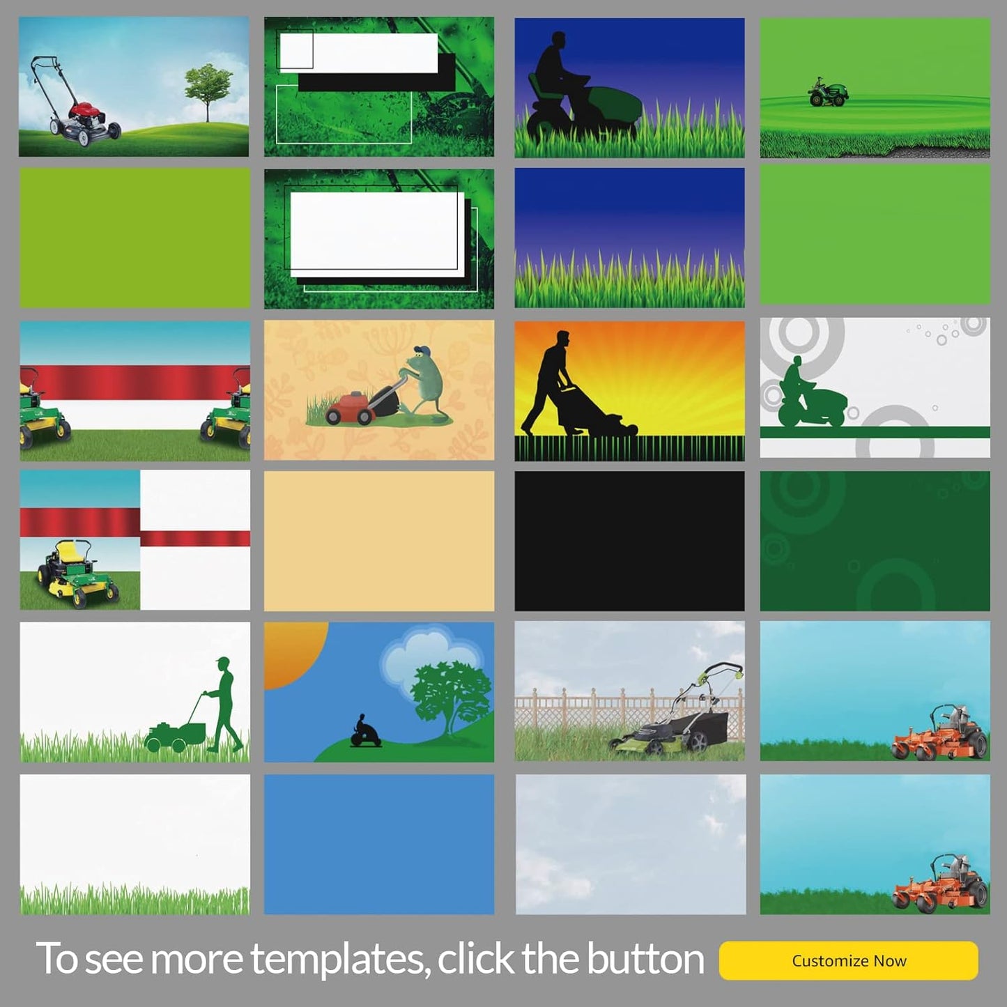 Custom Business Cards 100PCS Double-sided Printing Business Cards Customize with Your Logo Personalized 3.5"x 2" Cards for Business - Lawn Care