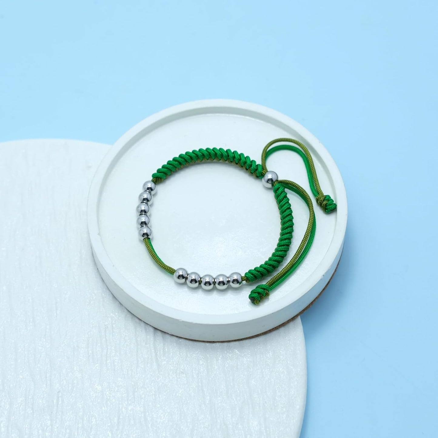 LAMIBEE Golf Stainless Steel 10 Bead Score Counter Bracelet, Golf Stroke Count Bracelet, Resizable Easy to Adjust Golf Round Scoring Tracker, Durable Stylish Golf Accessory