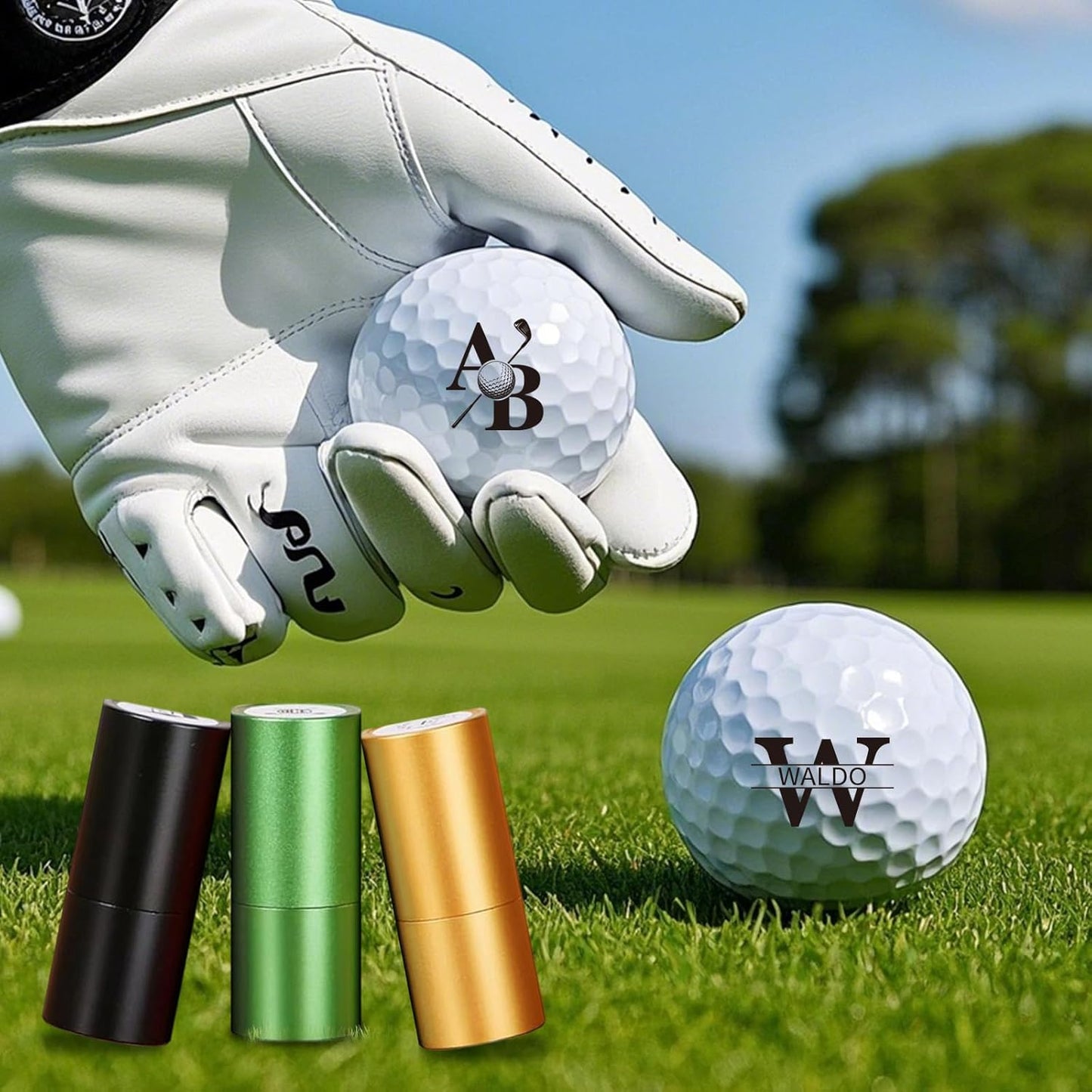 Custom Golf Ball Stamp, Personalized Golf Ball Stamp Markers with Ink, Create Your Unique Mark on Golf Balls, Waterproof Golf Ball Stamper, Golf Gift, Golf Accessories for Men