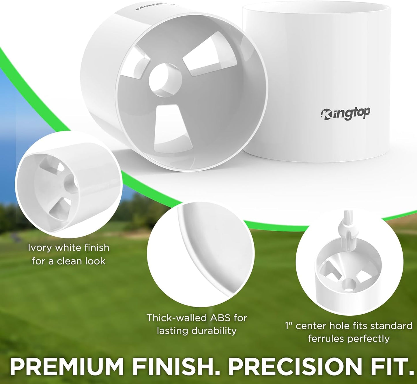 KINGTOP Golf Hole Cup – Fit PGA/USGA Regulations, Golf Accessories for Backyard Practice Putting Green, 4 Inches and 6 Inches Available