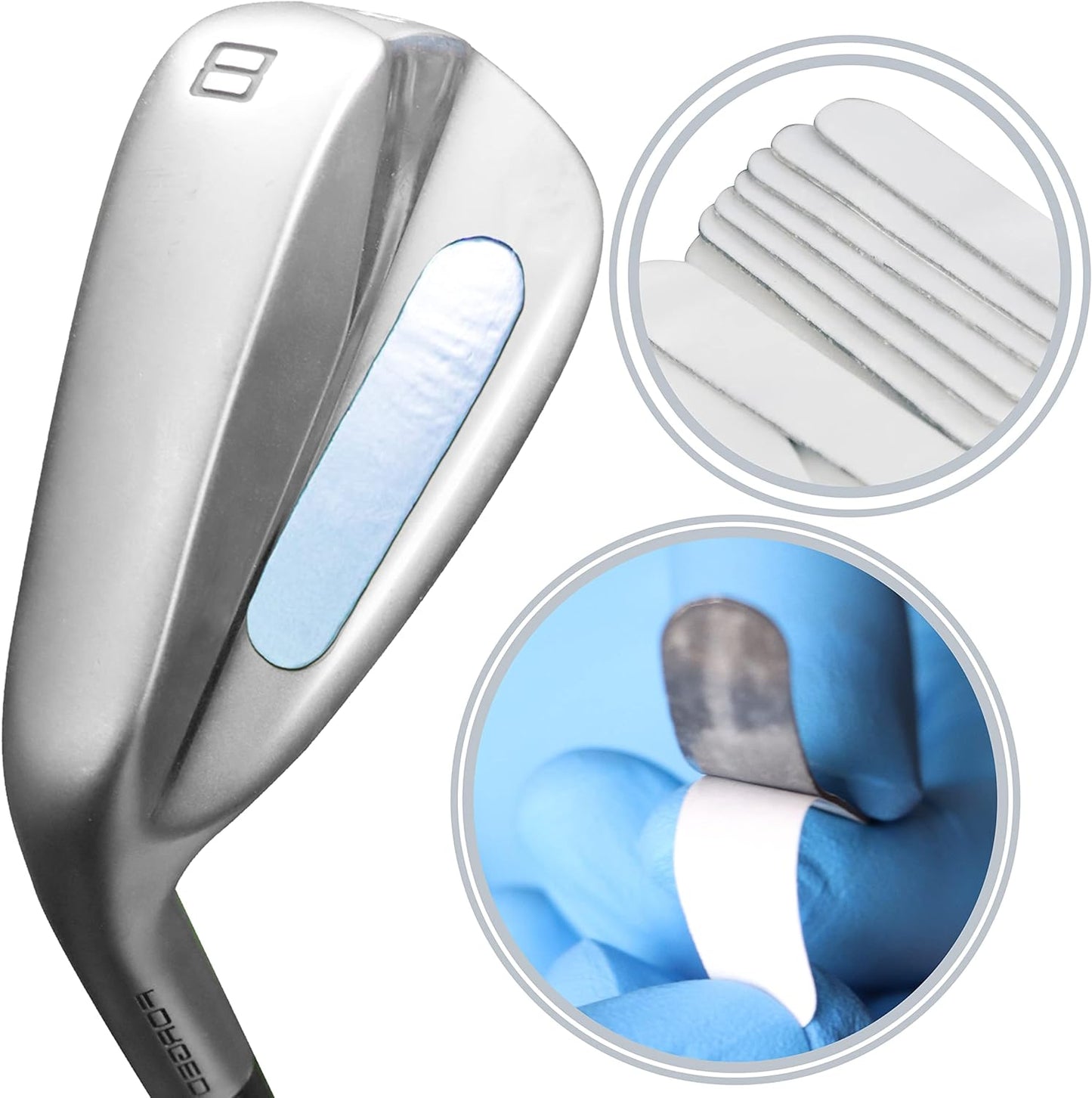 Golf Weighted Lead Tape 30pcs Adhesive Lead Tape Add Swing Weight for Golf Club Iron Putter Tennis Racket Adjust Weight