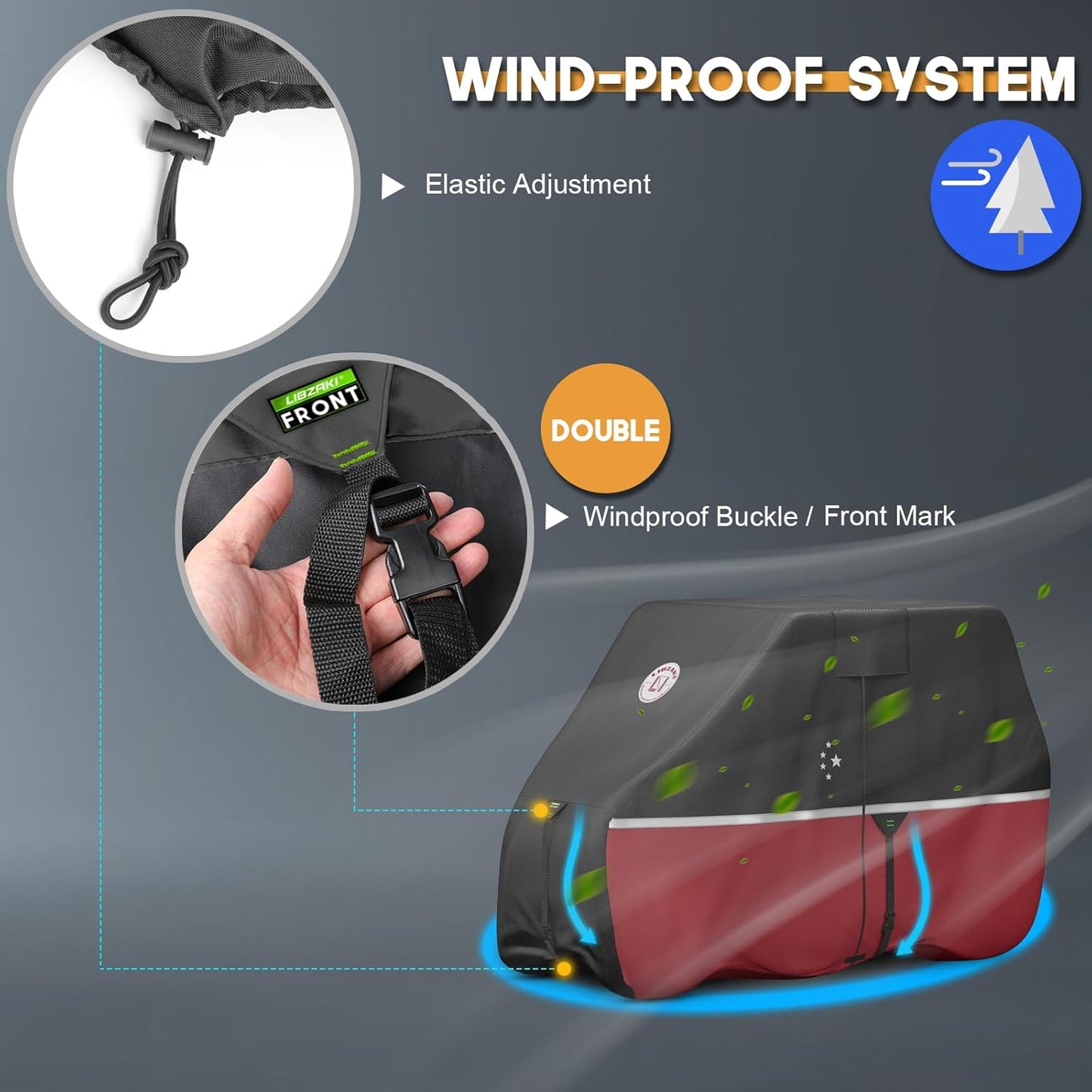 Waterproof Golf Cart Cover, Heavy Duty Marine Grade Fabric, Universal Fits for Most Brand 2/2+2/4+2 Passengers Yamaha, Honda, Club Car, EZGO Golf Cart