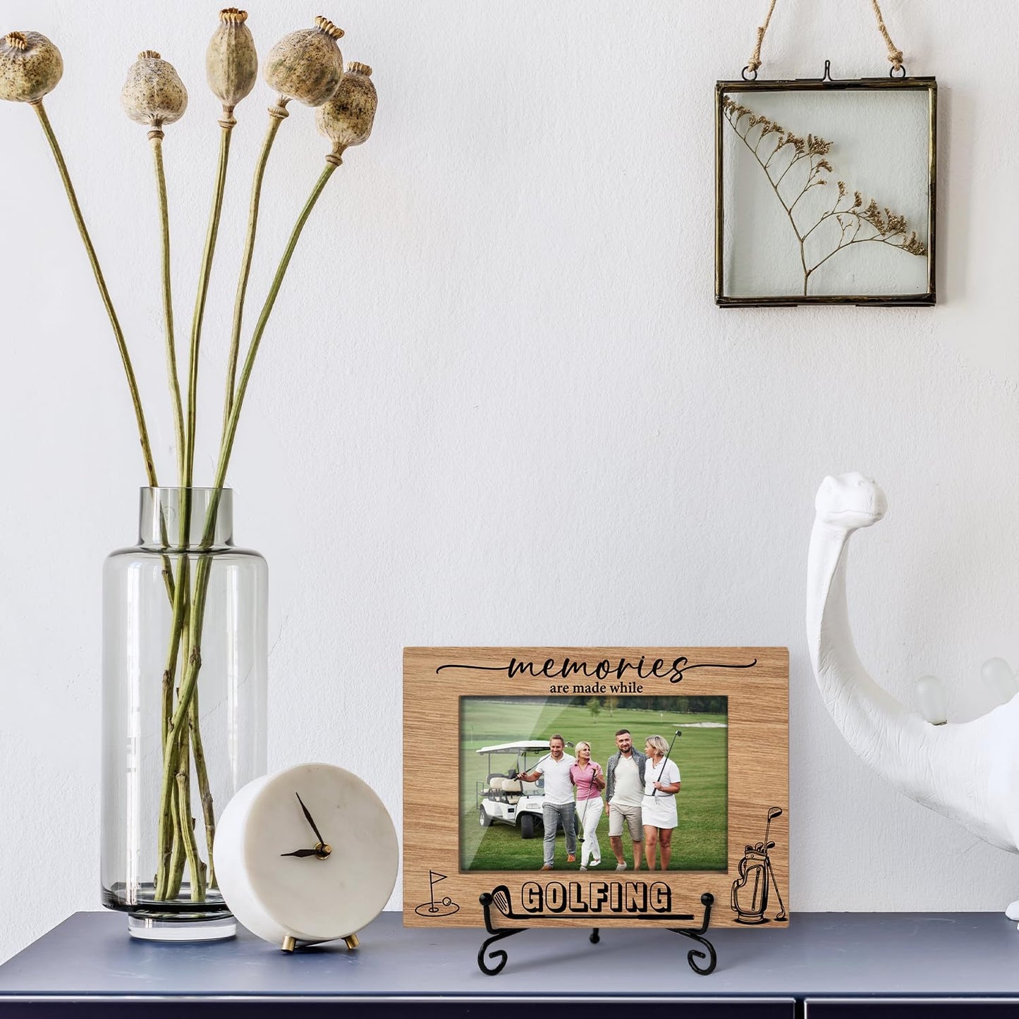 Golf Picture Frame, Golf Flag Frame, Gifts For Friends, Golf Decor Golf Decorations, Table Decor Wooden Picture Frame, 4x6 Frame-TJ06