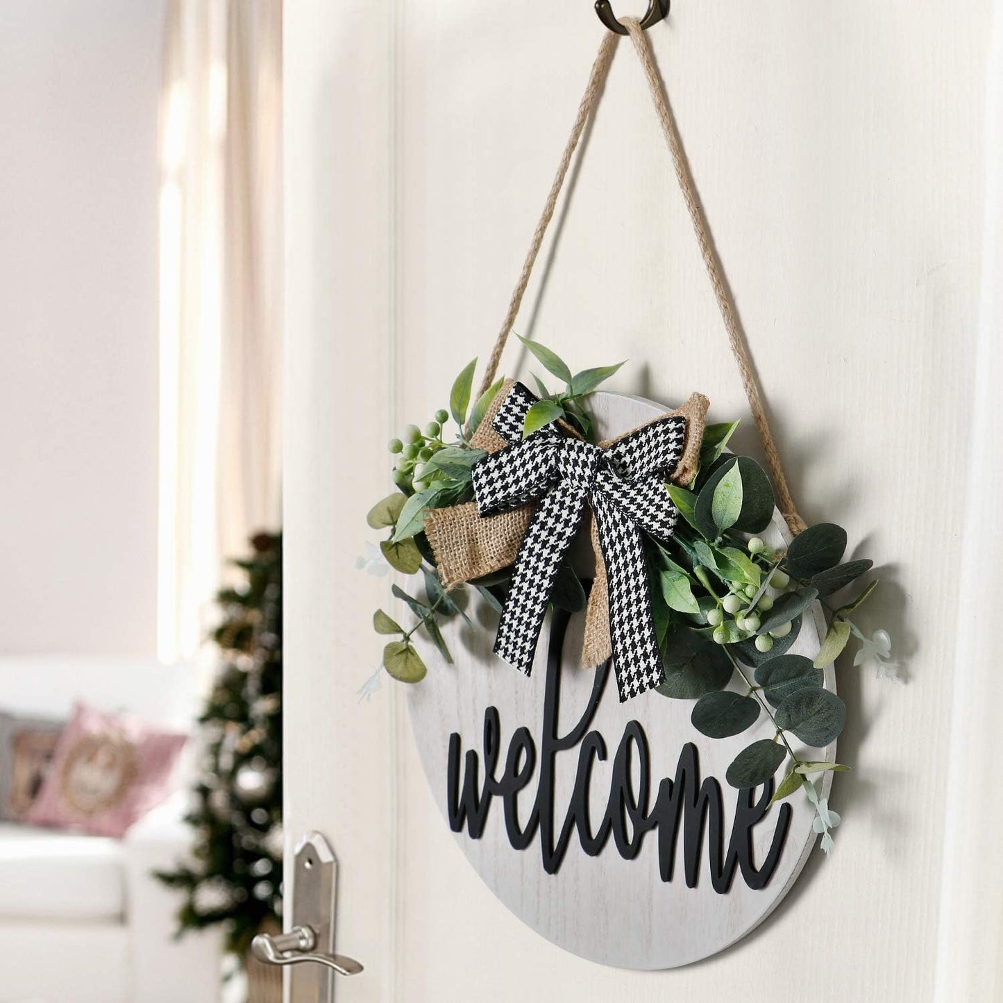 10Pcs 12 Inch Wood Circles for Crafts, Unfinished Wood Blank Wooden Door Hanger Sign, DIY Wood Rounds for Cricut Projects, Wood Burning, Painting, Valentines Day Decor DIY Crafts