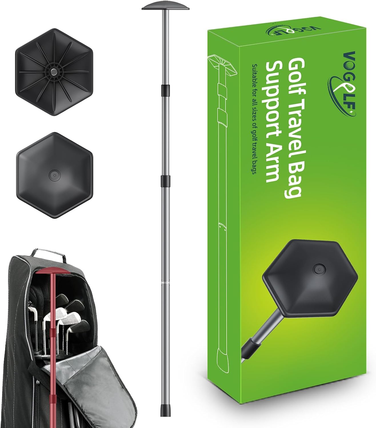 Golf Travel Support Arm,Golf Travel Brace, Golf Travel Protection Kit,Golf Travel Bag Support System (PRO)