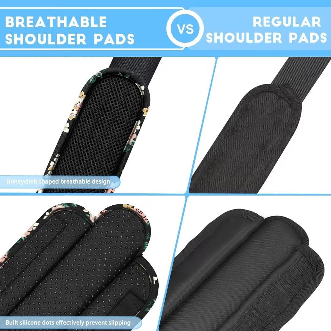 ZINZ 2-Pack Universal Shoulder Pad with Ultra Thick Cushion for Bag Luggage Bag Crossbody, Plus Long & Anti-Slip & Breathable,Dark Rose