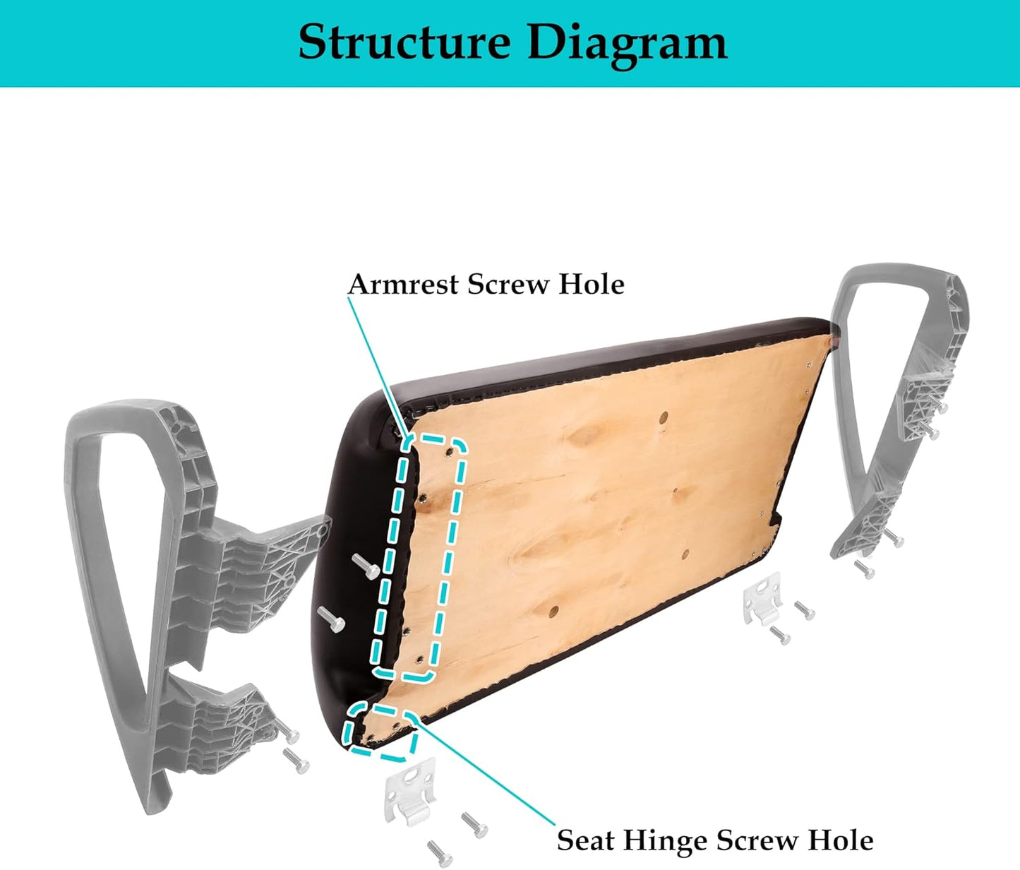 10L0L Front Seat Bottom & Backrest Assembly for Club Car DS 2000.5-up Golf Cart, Factory Style Replacement Cushions