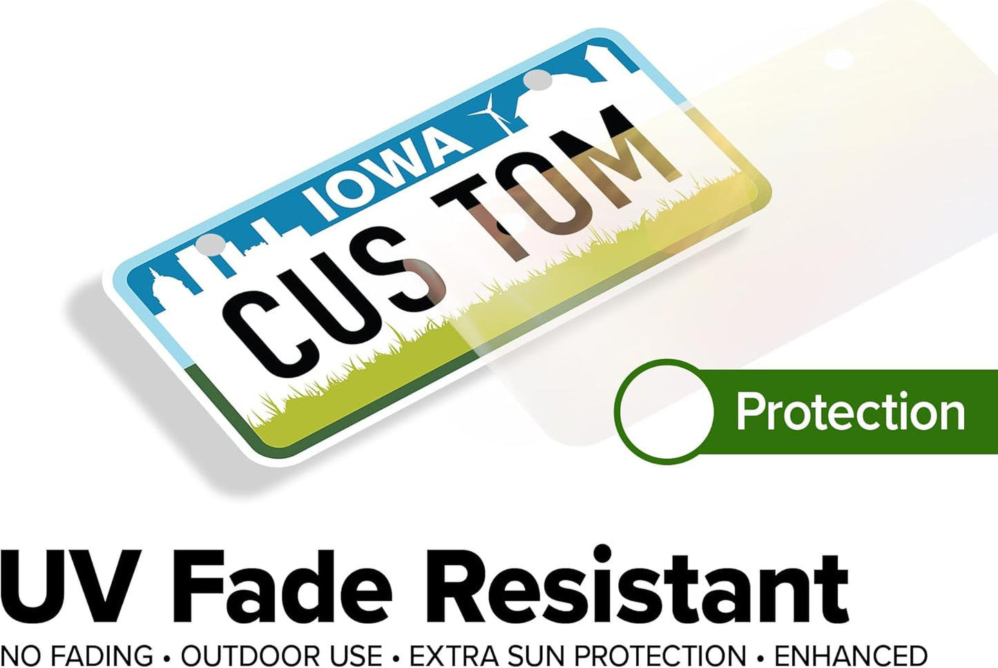 Mini License Plates, Personalized License Plates, Custom for Car, Bikes, ATV, Kids Car, Golf Cart, Jeep, 2x4 Inch, Rust-Free Fade Resistant Aluminum, USA Made by My Sign Center (Iowa)