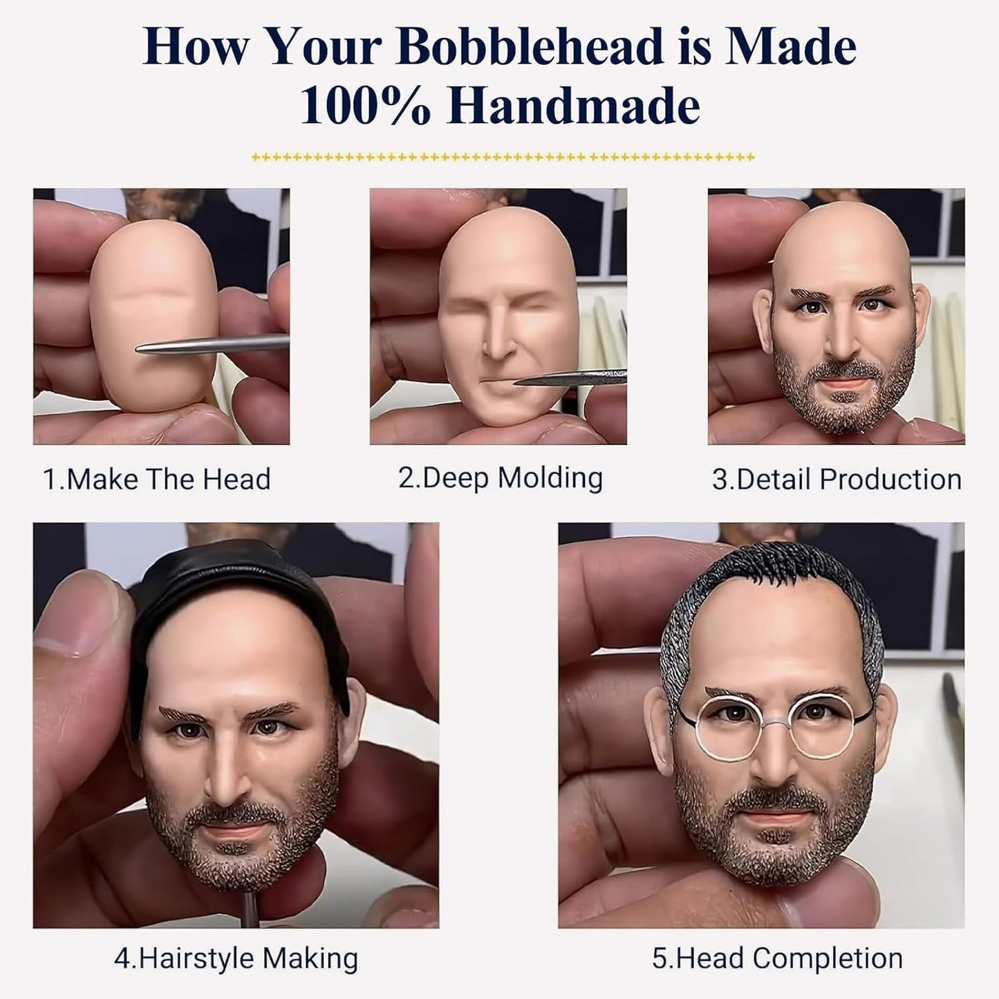 Custom Bobbleheads Golf Personalized – 6/7/8 Inch Handmade Figurine from Photo, Unique Gift for Retired Golfer, Dad, Husband