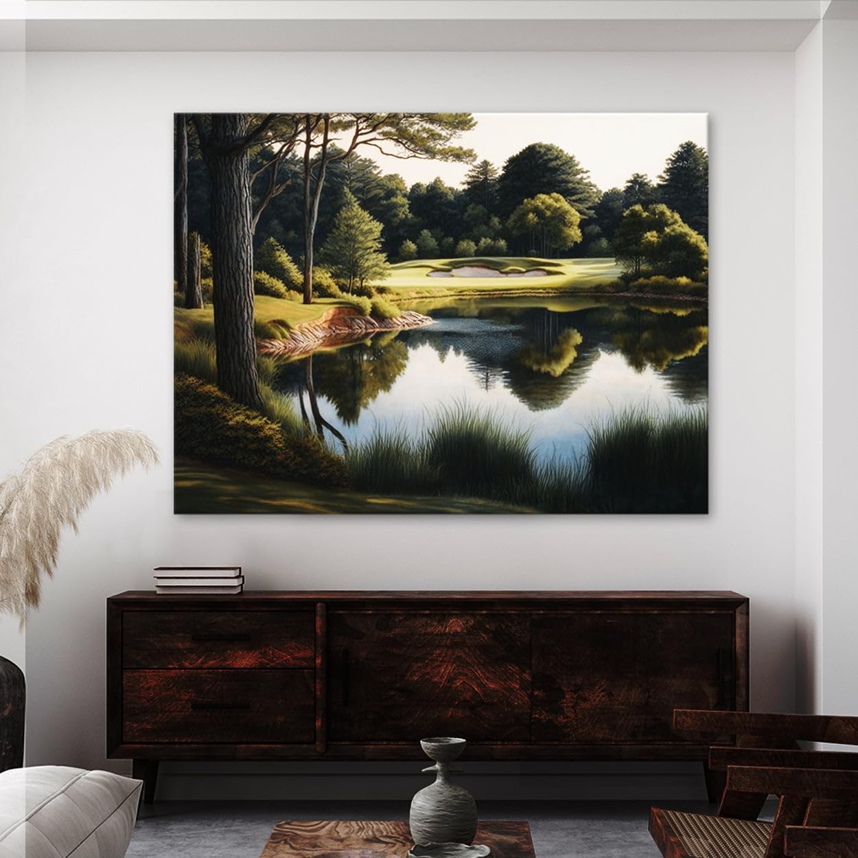 Sense Canvas Golf Realistic Course 10 Canvas Art - Home Decor Wall Art Print Poster Painting X-Large 48x36 / 1.5"