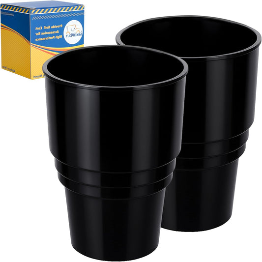 Golf Cart Cup Holder Insert Adapter Replacement fits Club Car EZGO Yamaha Golf Cart, for Placing and Securing 16.4 oz Portable Propane Gas Bottle or Drink Water Glass, (2Pcs, Black)