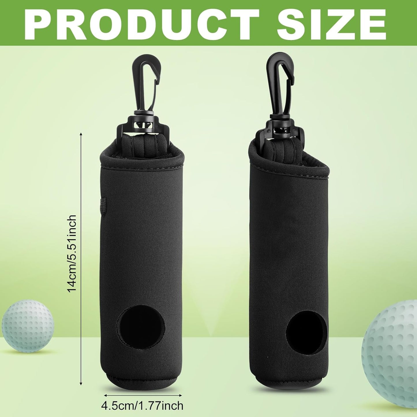 4 Pieces Golf Tee Holder Golf Ball Carry Bag Pouch Ball Holder Keychain Belt Clip Gifts Accessories