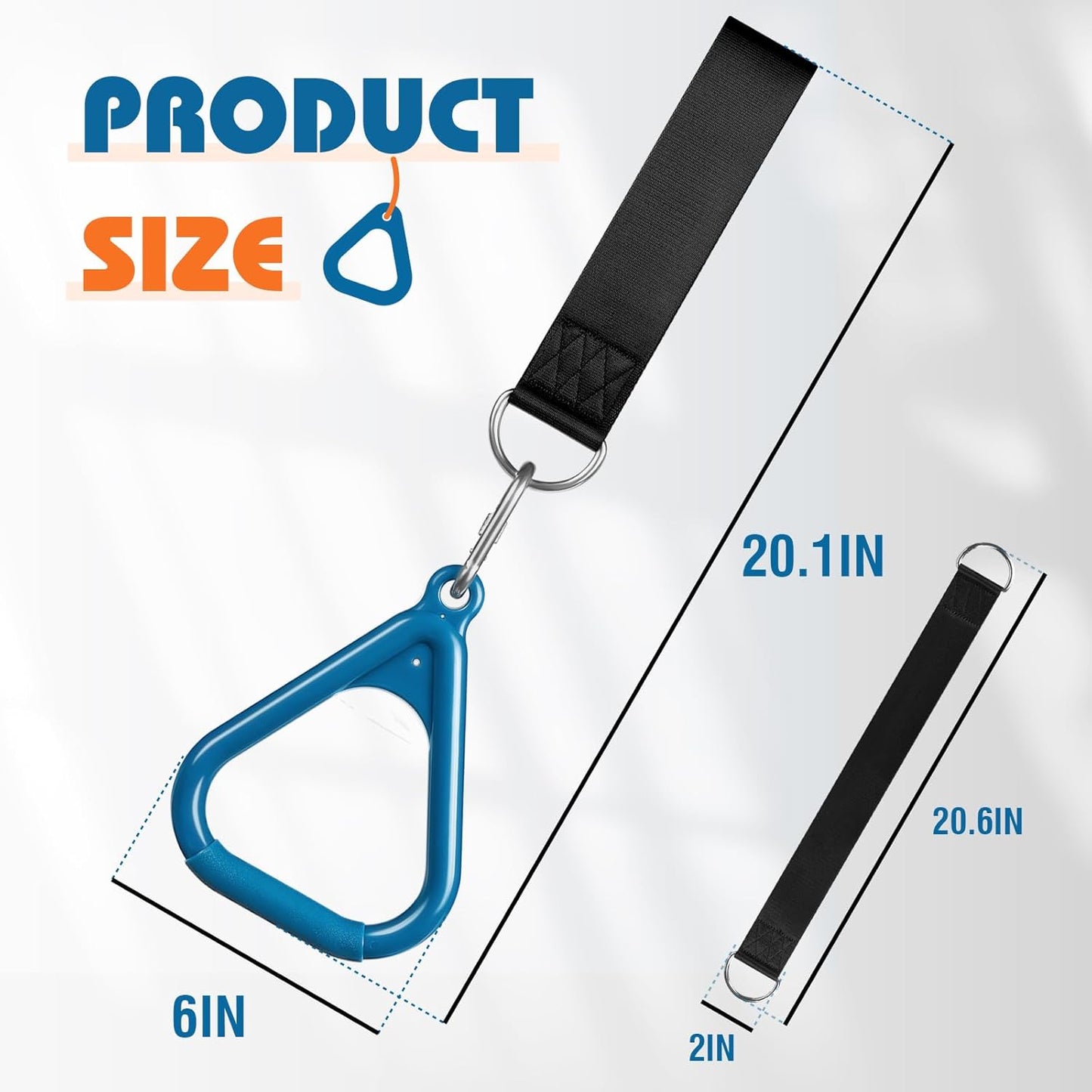 LadyRosian Trapeze Bar Swing Monkey Bars Hanging Ninja Rings Warrior Slackline Obstacle Course Kits for Kid Playground Equipment Accessories (Blue)