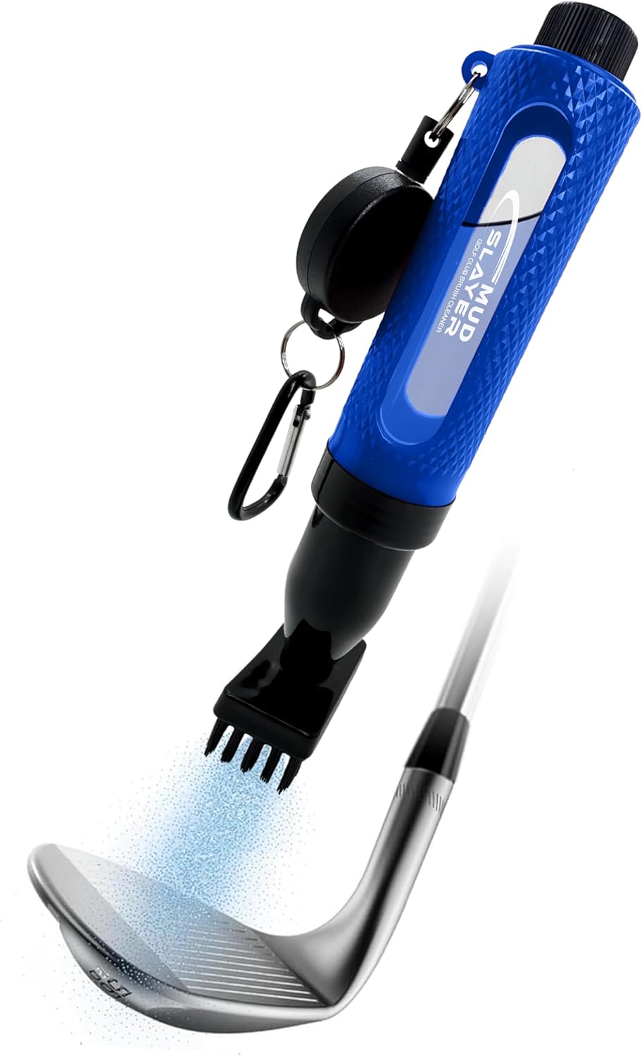 Mud Slayer Golf Club Cleaning Brush with Fine Mist Spray, Leak-Proof Viewing Window & Retractable Clip – Dual Bristle Head, Ergonomic Handle – Must-Have Golf Accessories for Men & Women
