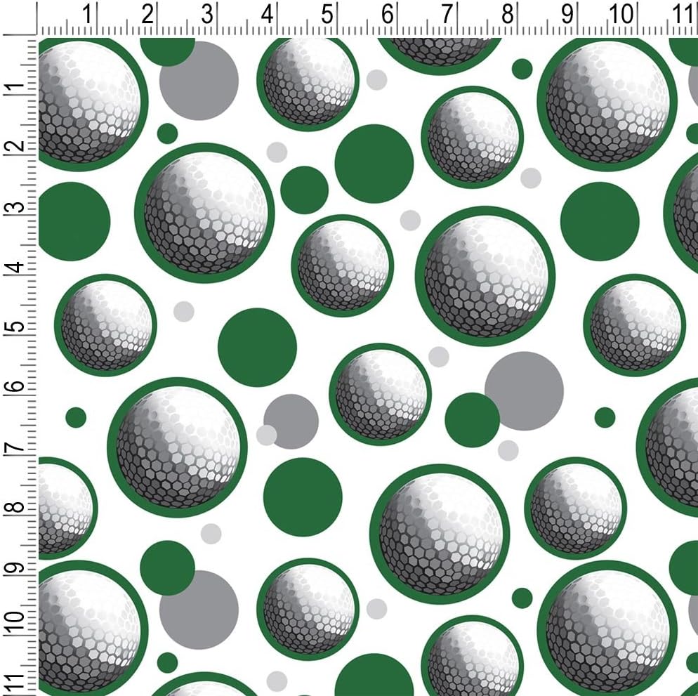 GRAPHICS & MORE Premium Gift Wrap Wrapping Paper Roll Pattern - Golfball Golf Ball Sport - Green
