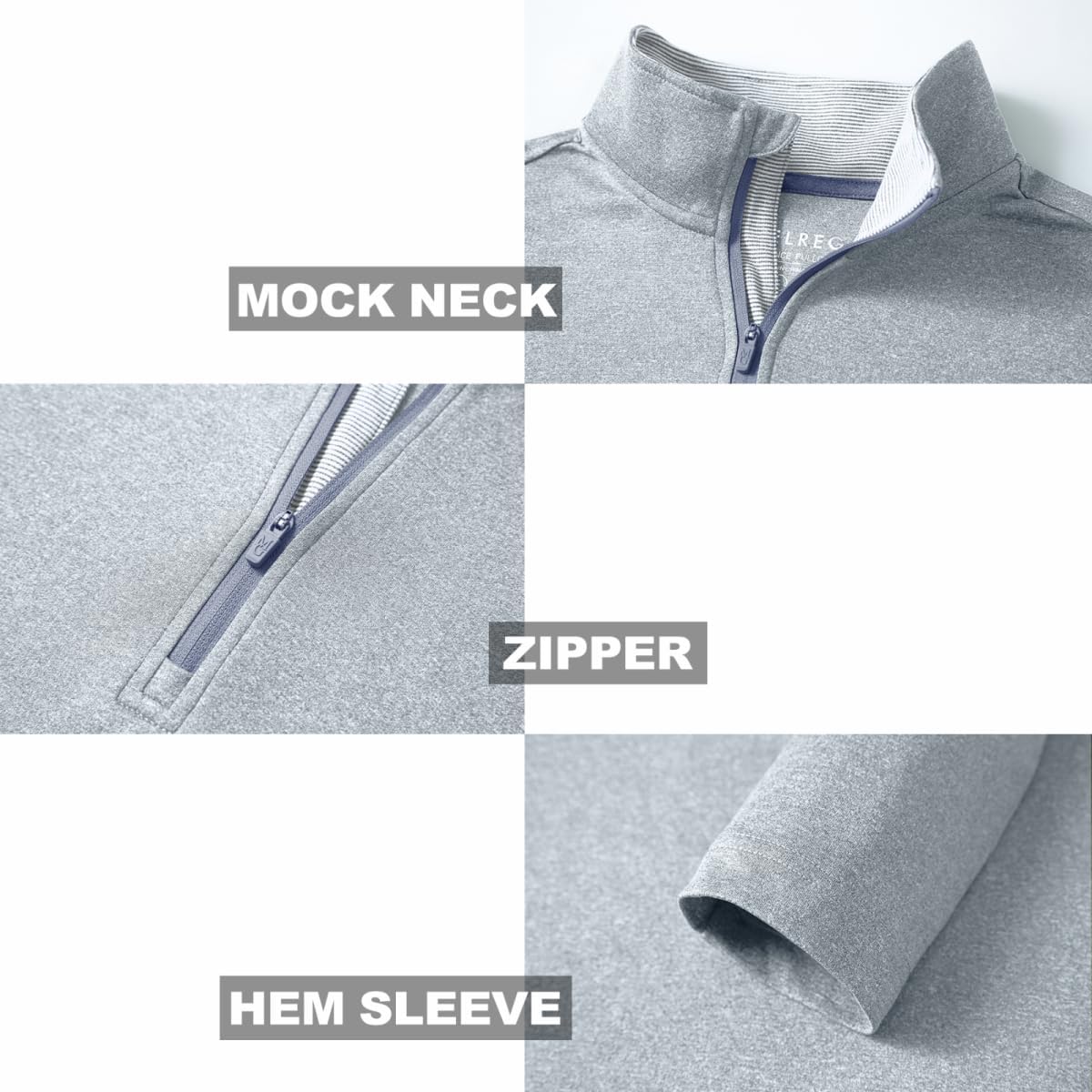 M MAELREG Quarter Zip Golf Pullover Men Dry Fit Long Sleeve Performance Wicking Mock Neck 1/4 Zip Pullover Mens Sweatshirt