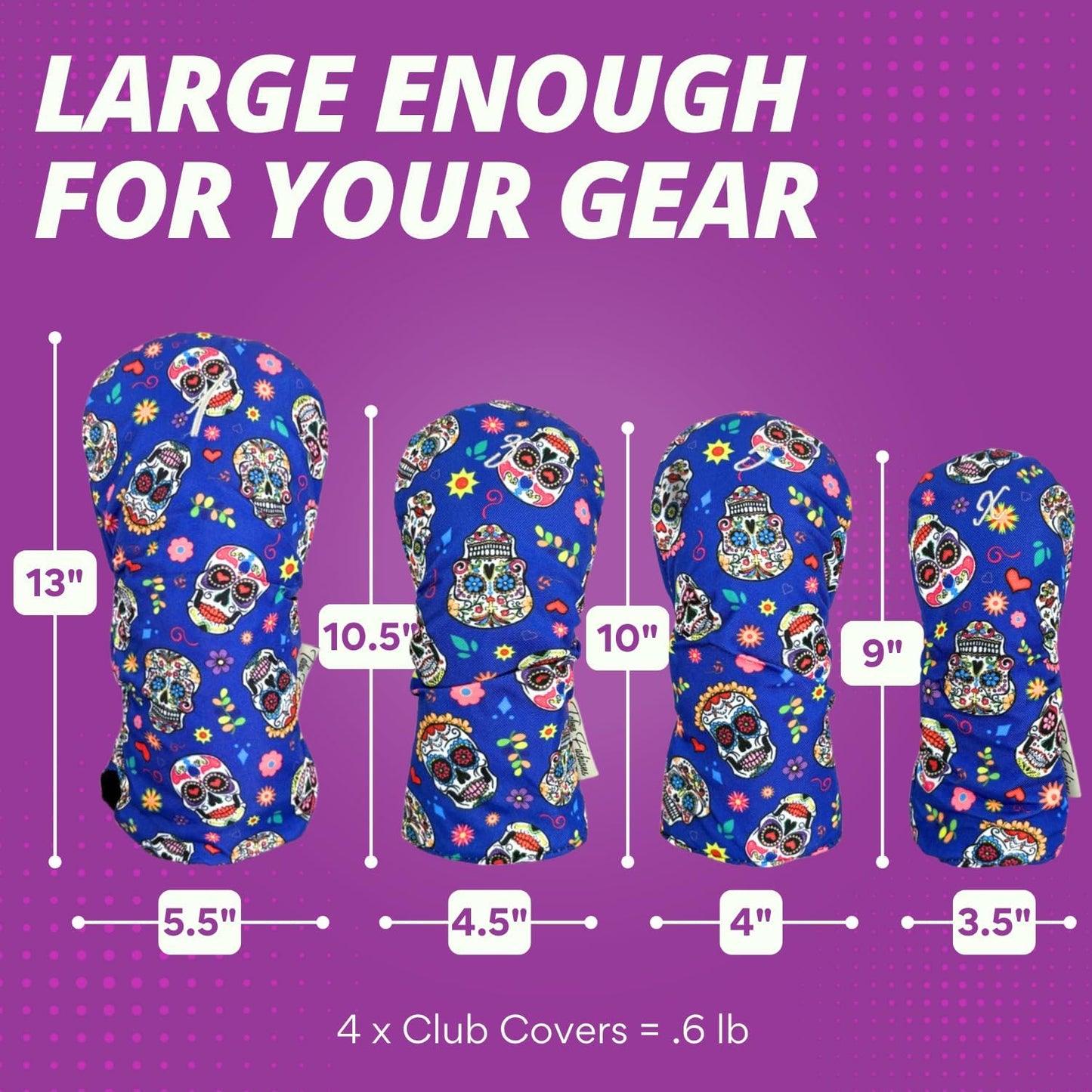 Taboo Fashions Resort Collection Golf Club Covers for Women - Numbered Golf Headcovers Set for Driver, Fairway and Hybrid Clubs - Weather Resistant, Pack of 4