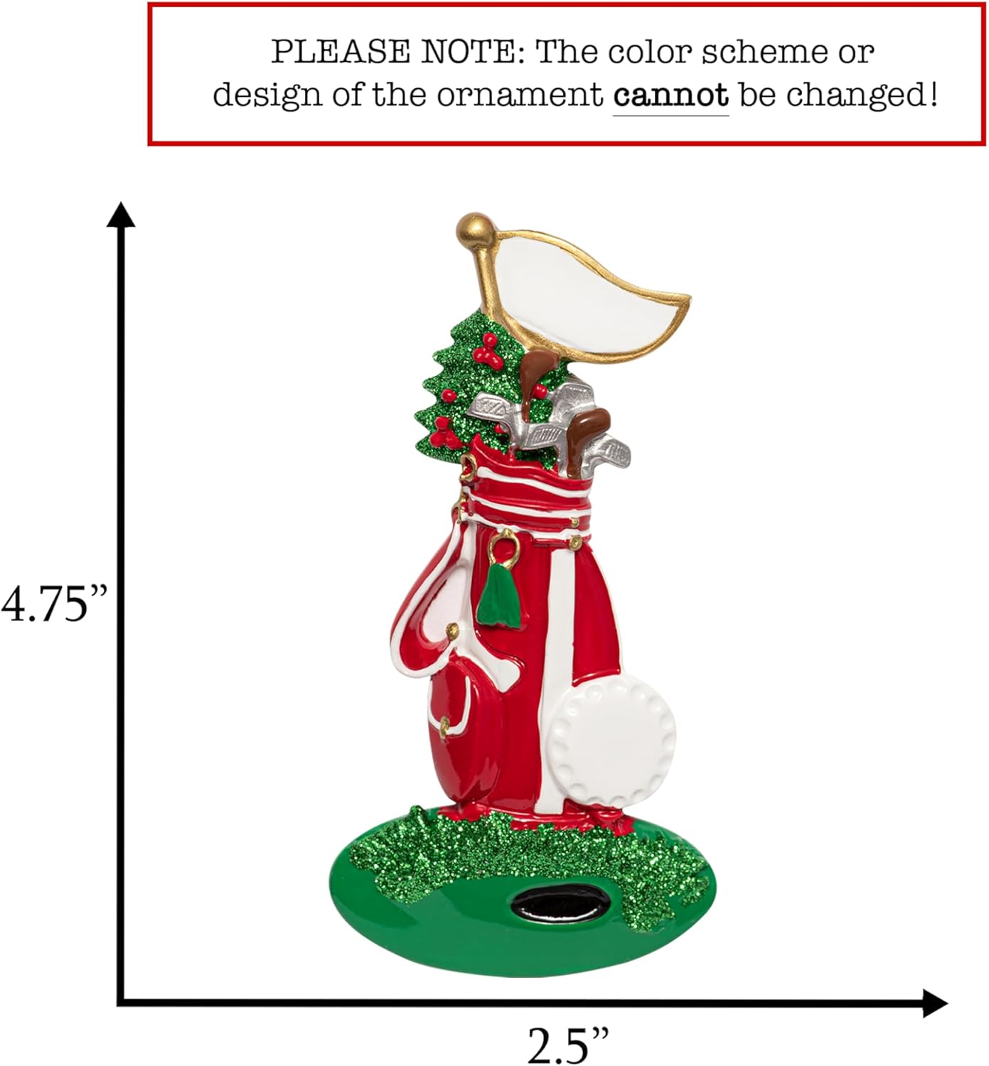 Personalized Golf Christmas Ornament 2025 | Golf Club Set, Bag Ball and Irons Decoration for Xmas Tree | Golfing Keepsake Gift for Golfer & Golf Player - Custom Name & Year