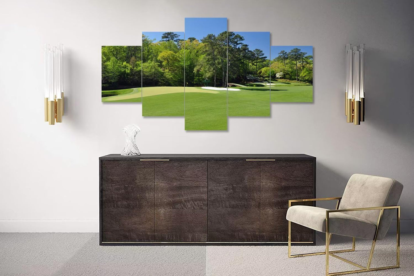 Augusta National Wall Art for Office - Augusta Golf Course Wall Art for Living Room Bedroom Bathroom - Augusta Golf Course Pictures Posters Canvas Prints Framed Ready to Hang(50''W x 24''W)