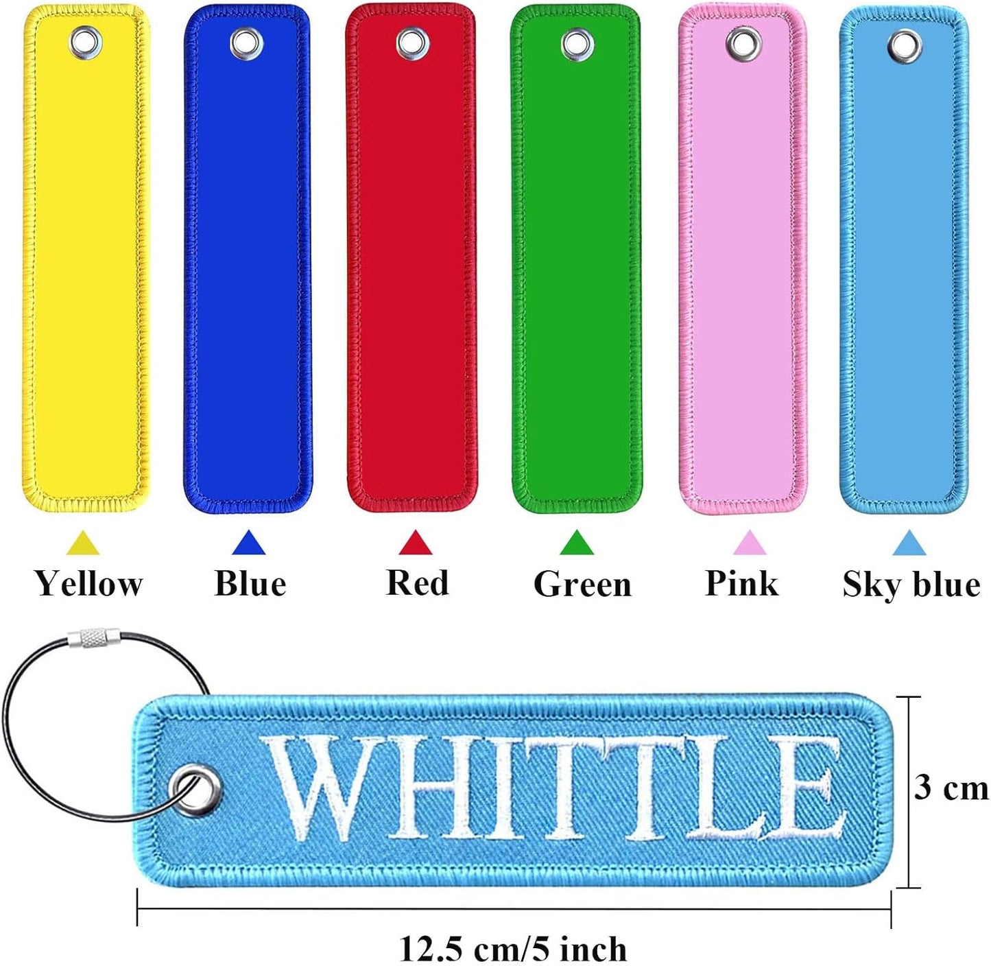Custom Luggage Tags,1PCS Personalized Embroidered ID Tags for Suitcases & Travel Bags,Travel Suitcases Tags Label with Stainless Steel Loop for Baggage Luggage Bags Keys for Easy Bag Recognition (CO2)