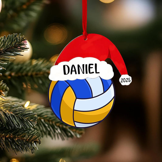 Personalized Volleyball Christmas Ornament 2025, Volleyball Ornaments for Christmas Tree, Team Ornament, Custom Coach Gifts, Hanging Decor, Gifts for Sports Lovers Boys, Xmas Gift 2025