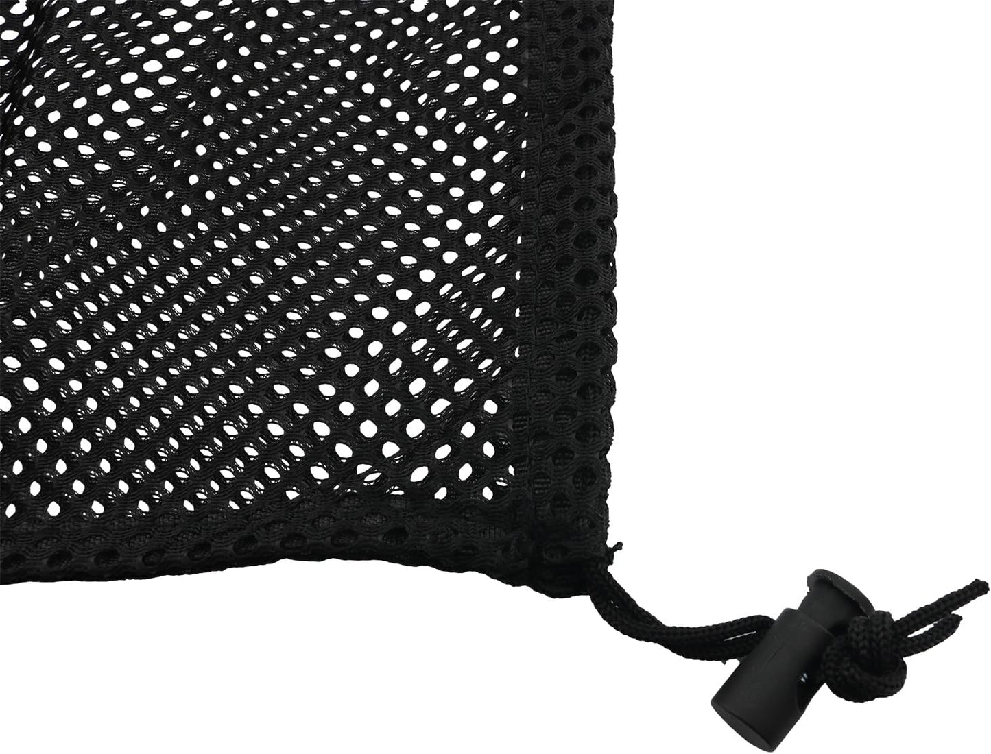 Black Golf Ball Bag - Large Size Holds 48-56 Balls, Pocket Style Nylon Mesh With Locking Drawstring Closure, Breathable Netting Carrying Storage Pouch