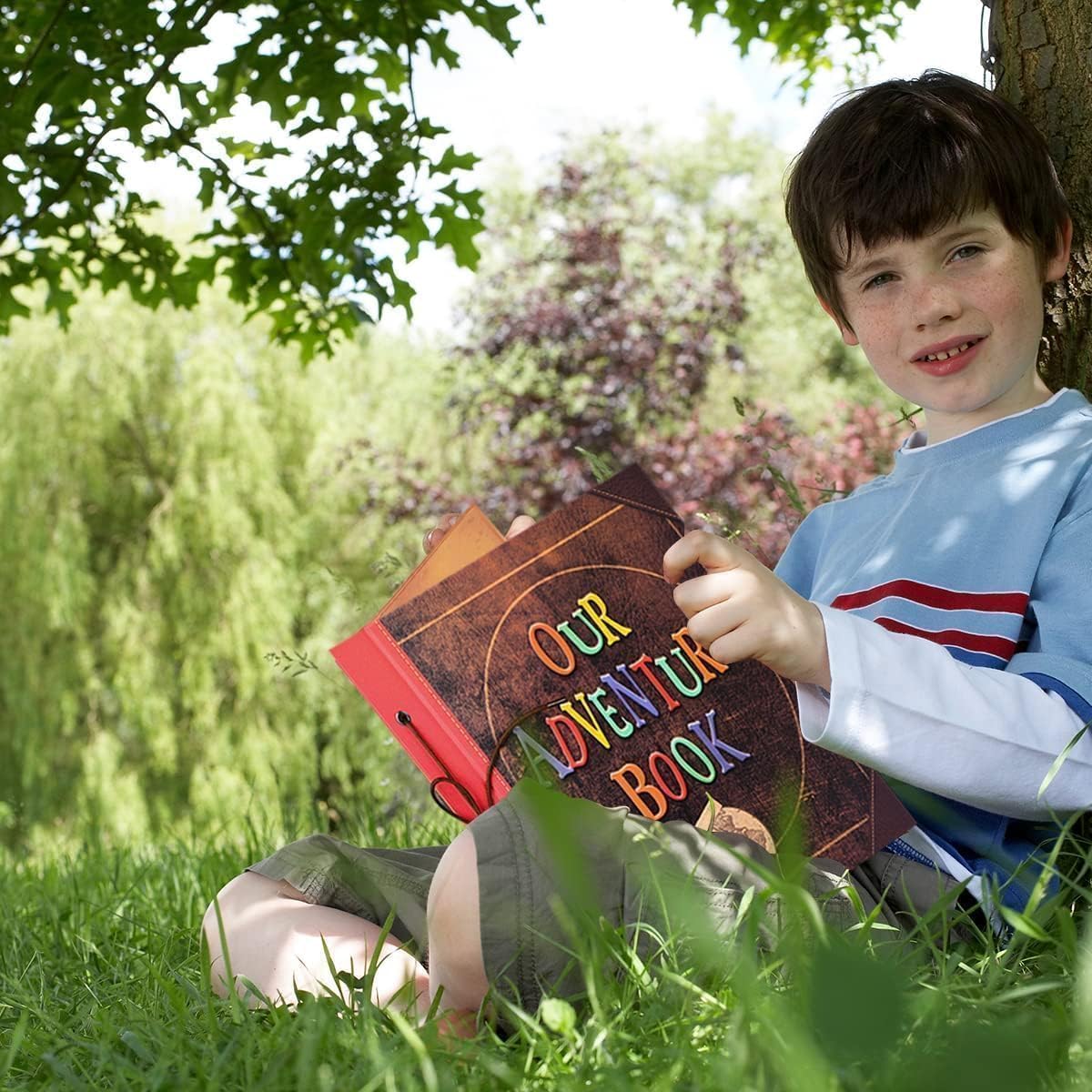 Adventure Book 12x12 Inch - Handmade Scrapbook Album for Travel, Wedding, Writing - 60 Pages DIY Memory Album - Perfect for Anniversary, Friends, Family, and Couple Gifts (12in-Up House Design)