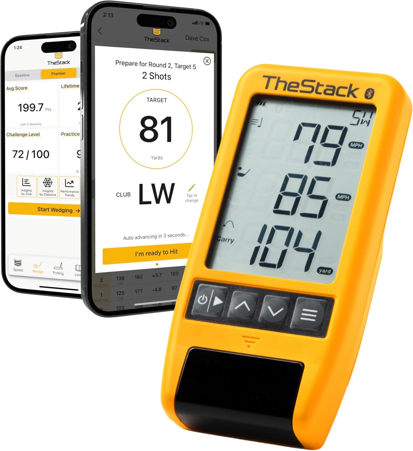 TheStack™ Radar | Golf Launch Monitor | App-Based Training System and Golf Swing Analyzer | Trainer Golf Swing Training Aid | Golf Launch Monitor Portable