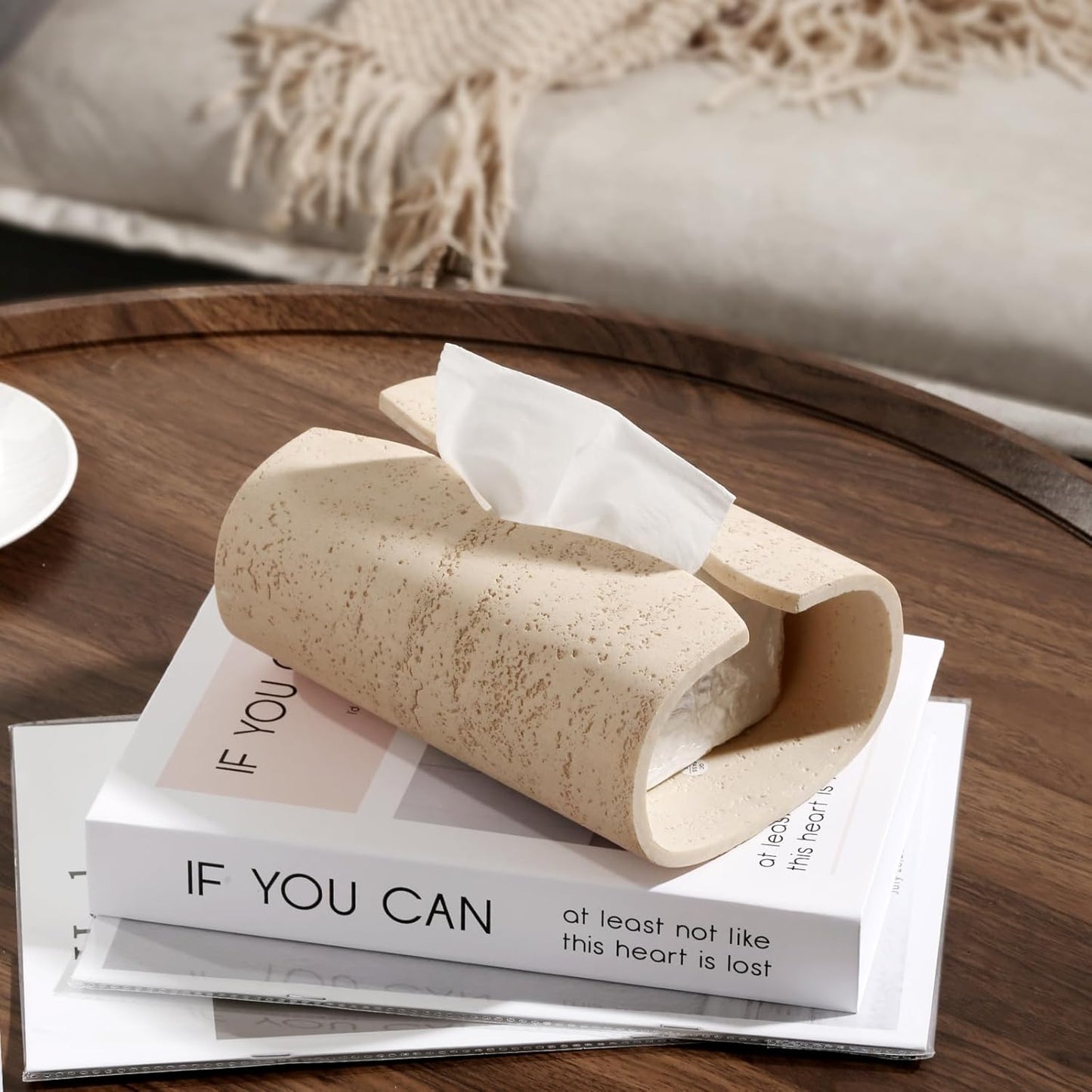 Tissue Box Cover Rectangle, Resin Facial Tissue Holder Covers Toilet Paper Holder, Tissue Holders Decorative Paper Dispenser Home Decor for Bathroom Kitchen Bedroom Living Room Office Yellow