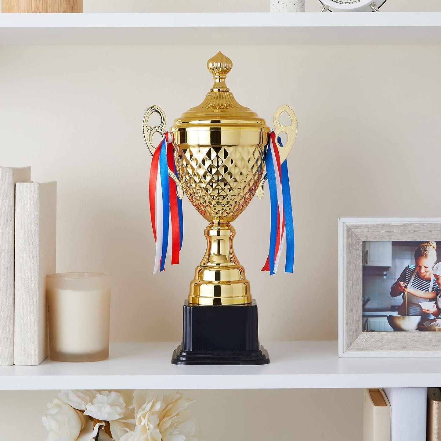 Juvale Gold Trophy Cup - Tournament & Championship Trophy Award - Versatile Awards for Soccer, Basketball & Golf - Rewards for Adults & Kids - 15.2 x 7.5 x 5 in