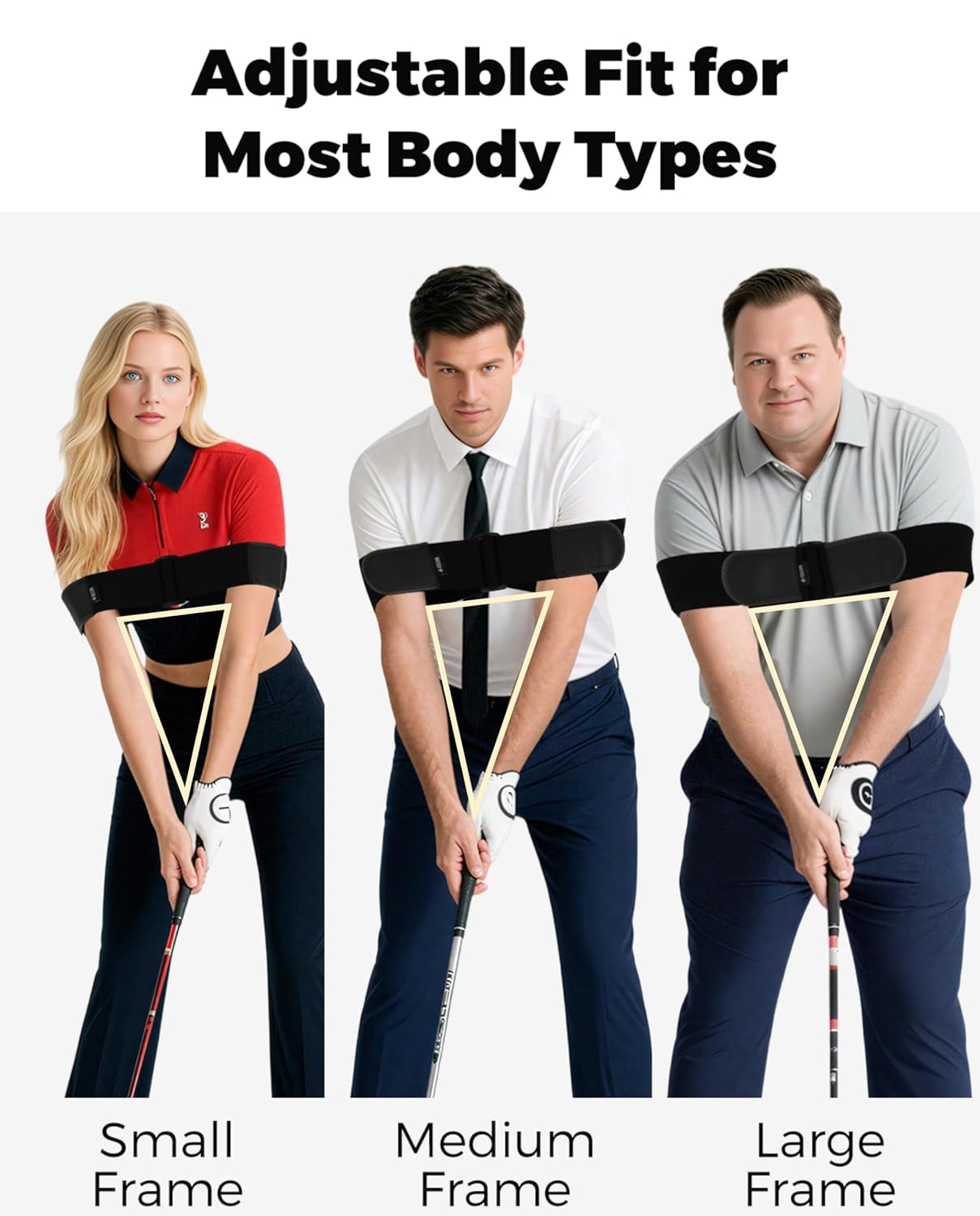 Adjustable Golf Swing Trainer Arm Band – 2025 Innovative Golf Training Aid with Strong Restraining Power – Keep Arms Connected, Fix Chicken Wing Fast – Improve Swing Path & Build Muscle Memory – Great Gift for Golfers