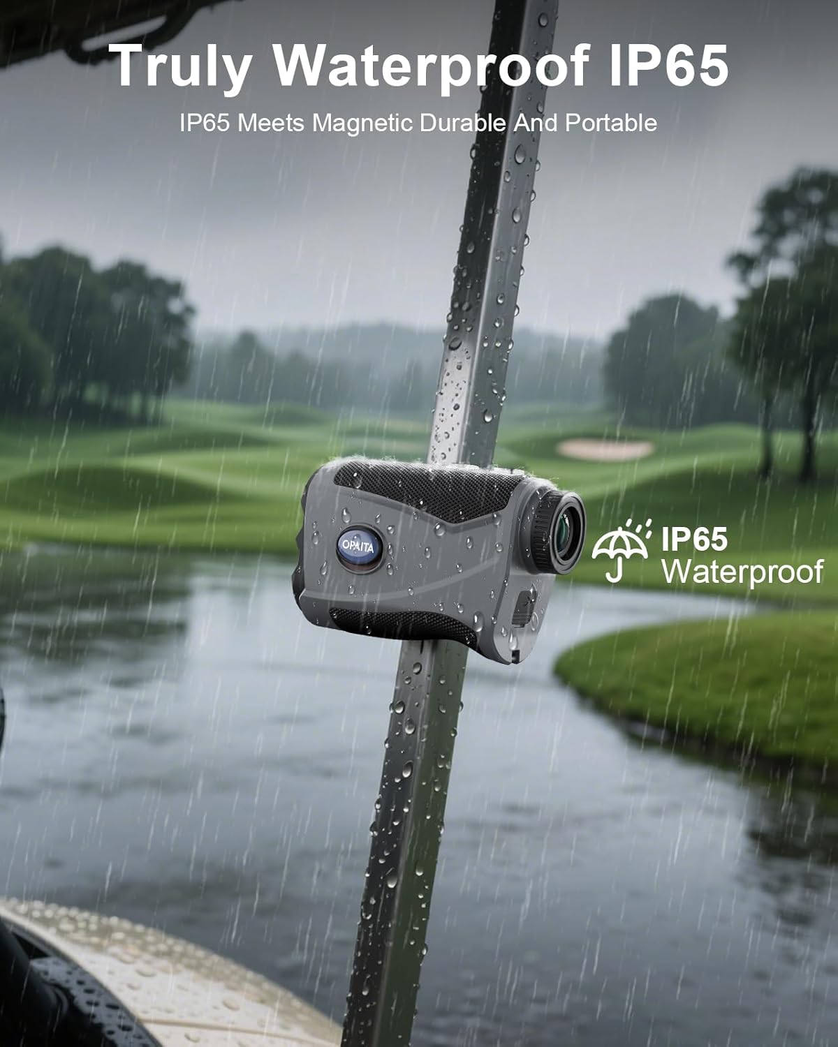 Golf Rangefinder with Slope for Golfer - 8X Magnification Laser Range Finder with Magnetic - 1200 Yards High-Precision Flge Locking Vibration - IP54 Waterproof rangefinder for Hunting Golfing