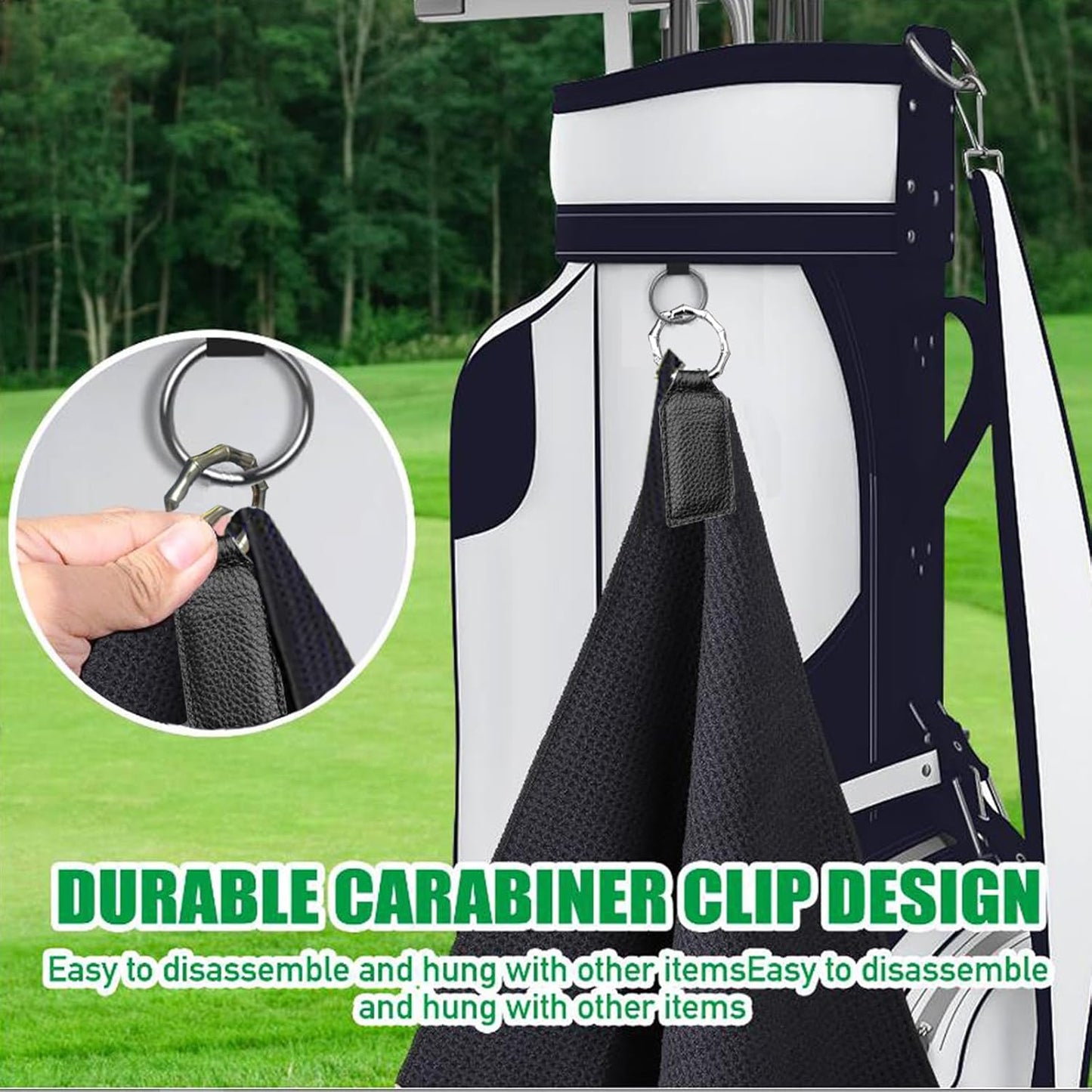 Magnetic Clip for Golf Towel Golf Magnetic Towel Clip Black Magnetic Golf Towel Clip for Golf Bags for Men