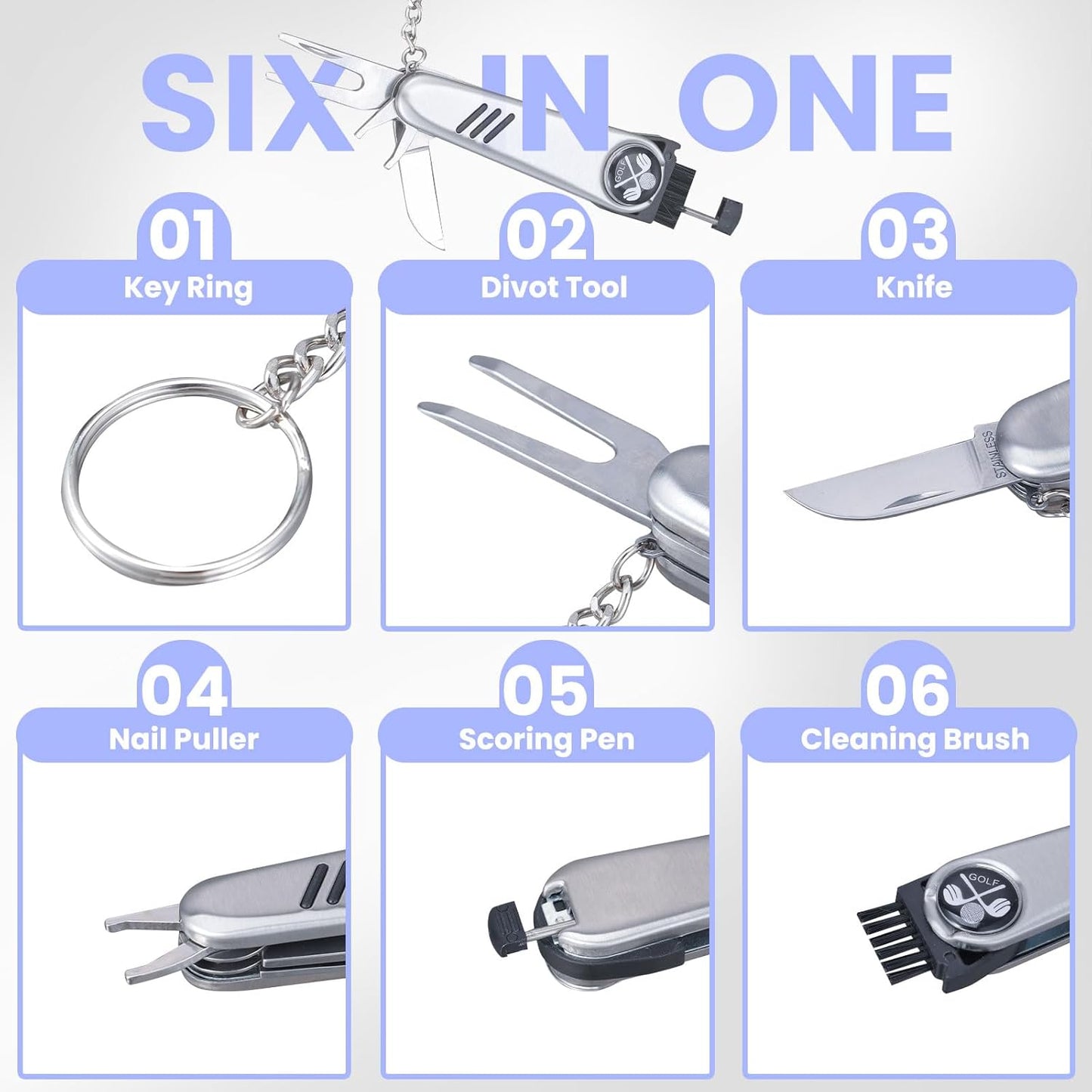 Golf Gifts for Men and Women,Golf Accessories Set with Hi-End Case,Golf Balls,Golf Tees,Golf Multifunctional Divot Tool,Rangefinder Golf Brush,Golf Scorer，Golf Ball Clamp